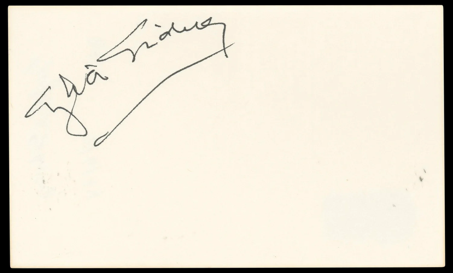 Sylvia Sidney Summer Wishes, Winter Dreams Signed 3x5 Index Card BAS #BN33303 - Image 2