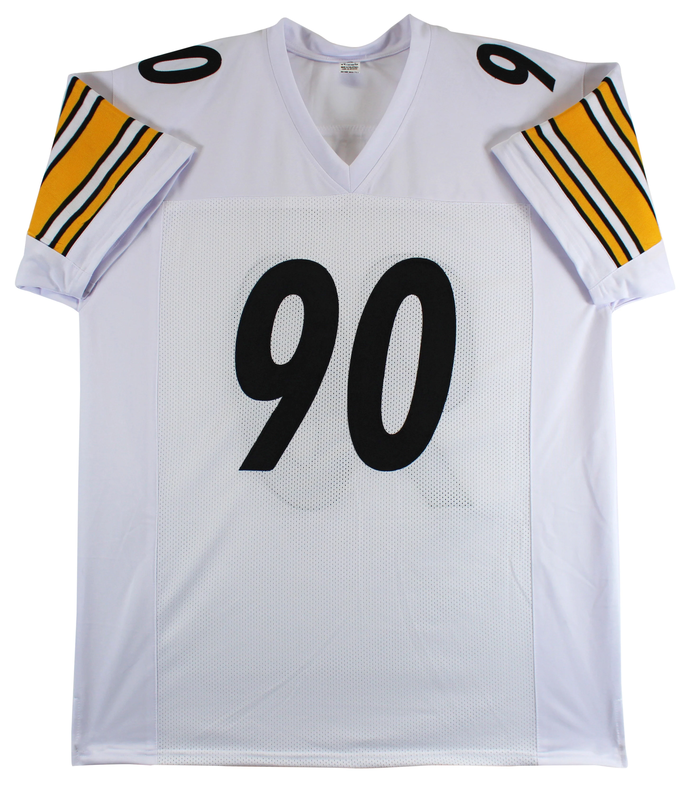 T.J. Watt Authentic Signed White Pro Style Jersey Autographed BAS Witnessed - Image 4
