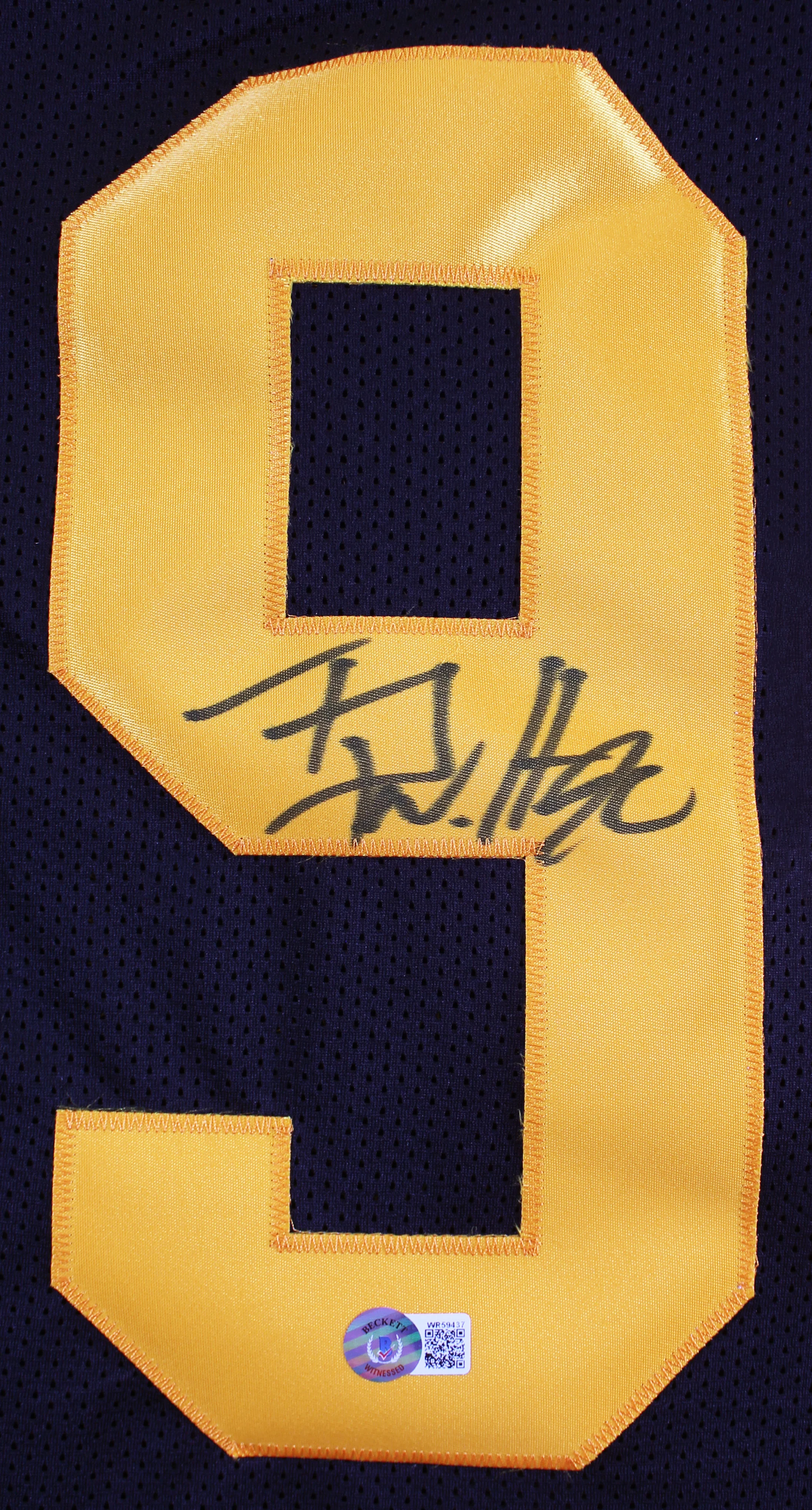 T.J. Watt Signed Black Color Rush Pro Style Jersey w/ Yellow #'s BAS Witnessed - Image 3