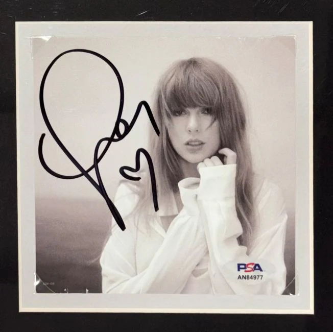 Taylor Swift Signed Framed Life Of Showgirl Cardigan Sweater w/ Signed Insert PSA/DNA - Image 2