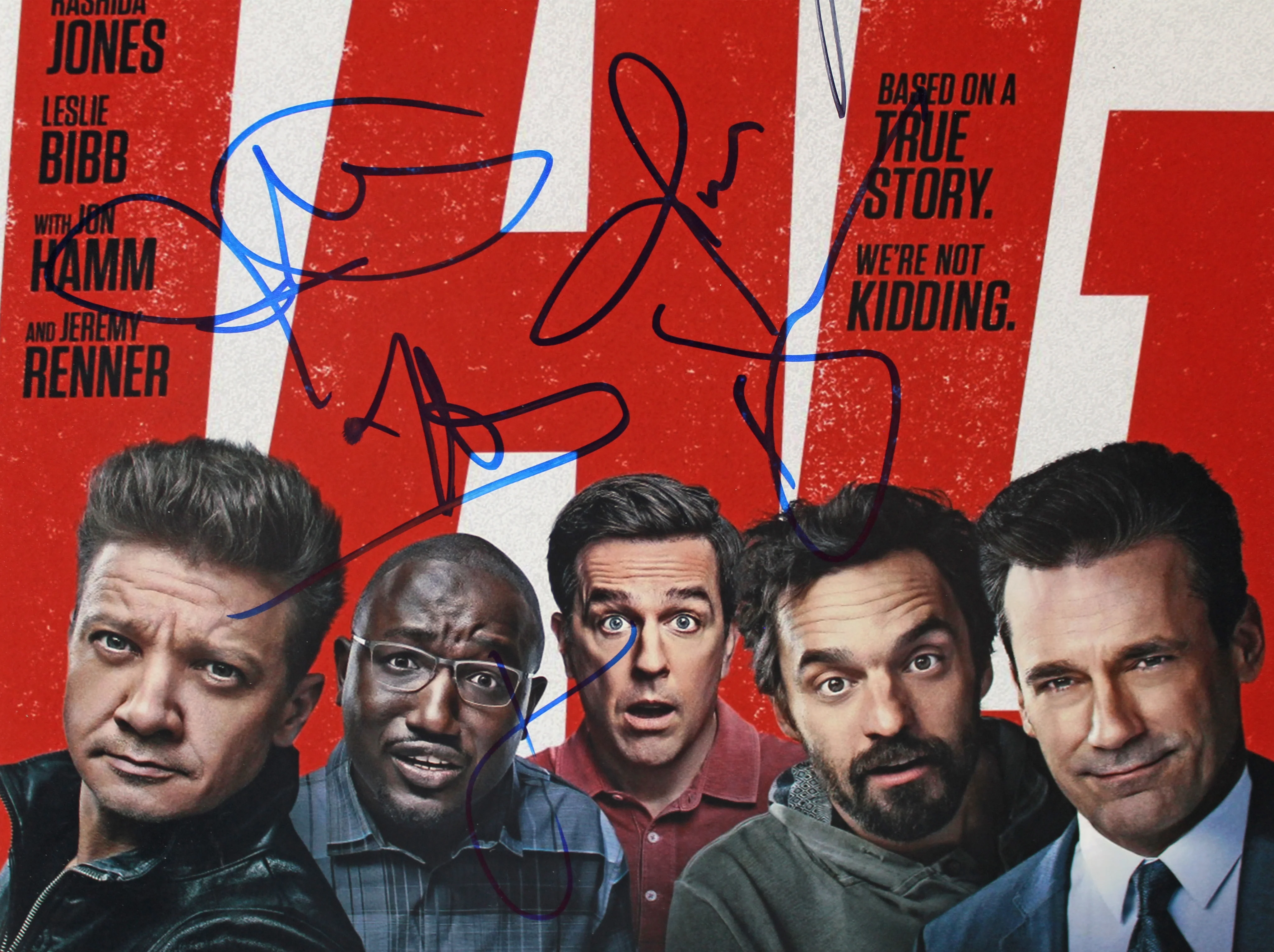 TAG (6) Renner, Helms, Hamm, Buress, Johnson & Tomsic Signed 12x18 Photo BAS - Image 4