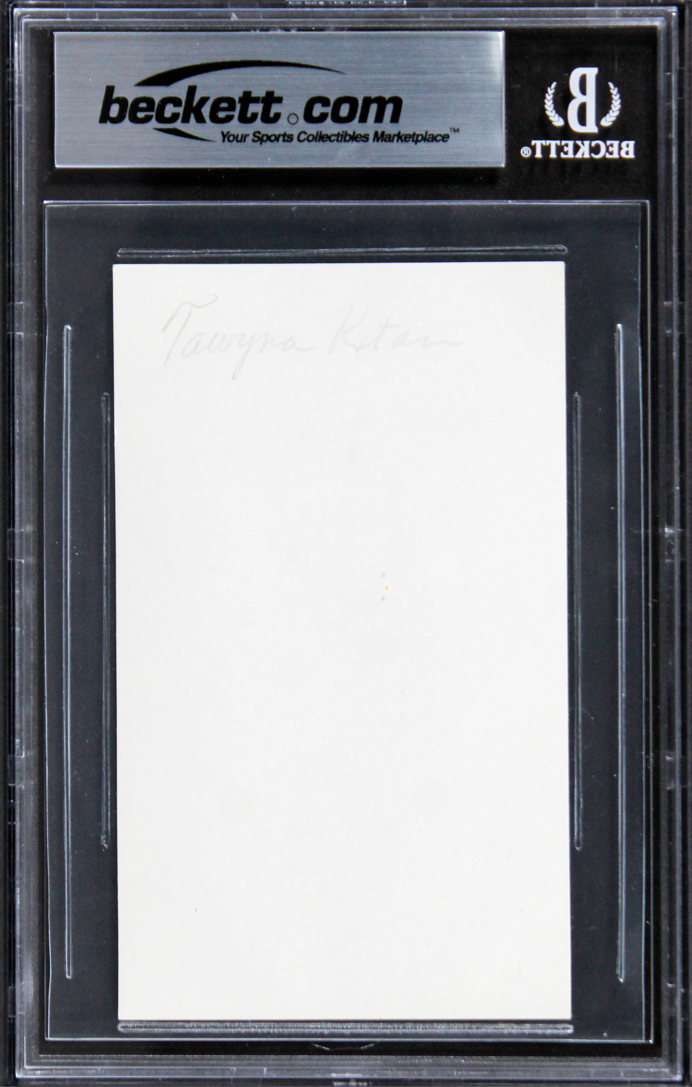 Tawny Kitaen California Girls Authentic Signed 3x5 Index Card BAS Slabbed - Image 3