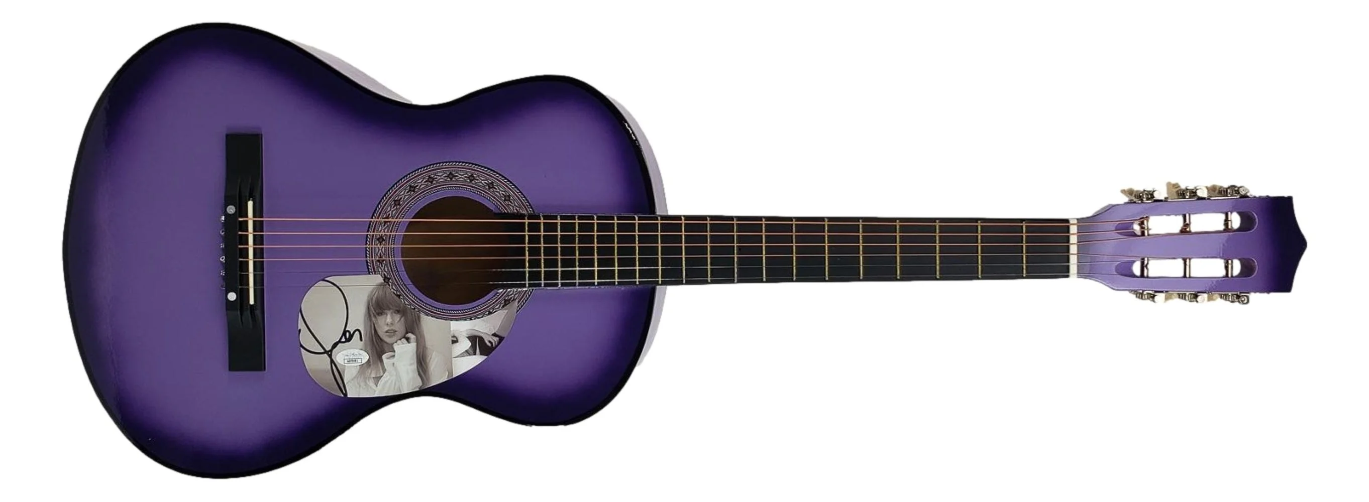 Taylor Swift Signed Tortured Poets Department 38" Purple Acoustic Guitar JSA