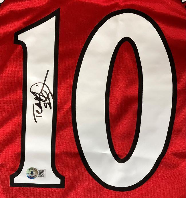 Teddy Sherringham Signed Manchester United Umbro Soccer Jersey BAS - Image 2