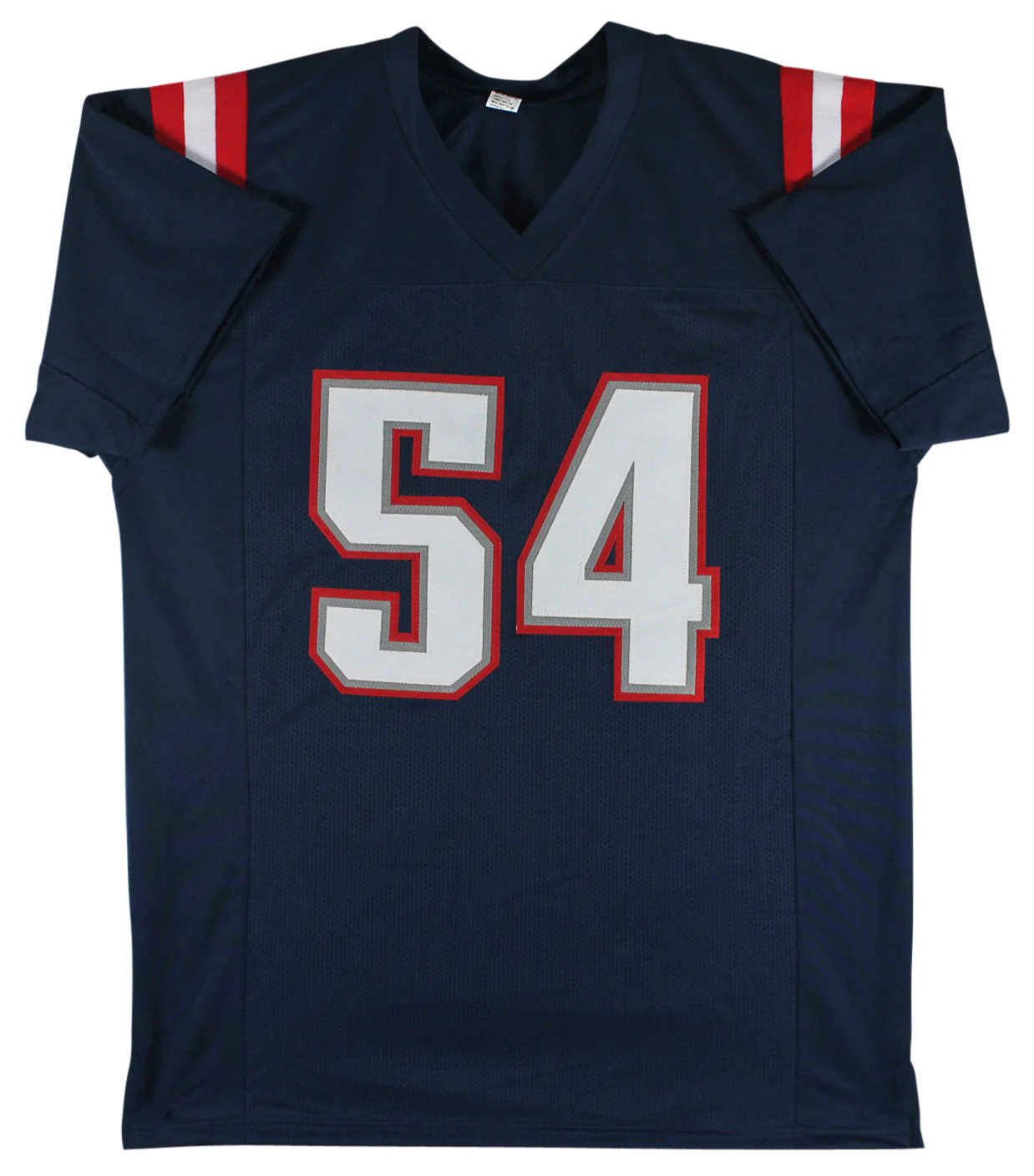 Tedy Bruschi Authentic Signed Navy Blue Pro Style Jersey BAS Witnessed - Image 4