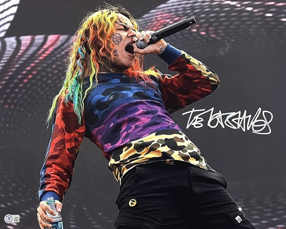 Tekashi 6ix9ine Signed 16x20 Yell Photo BAS - Image 4