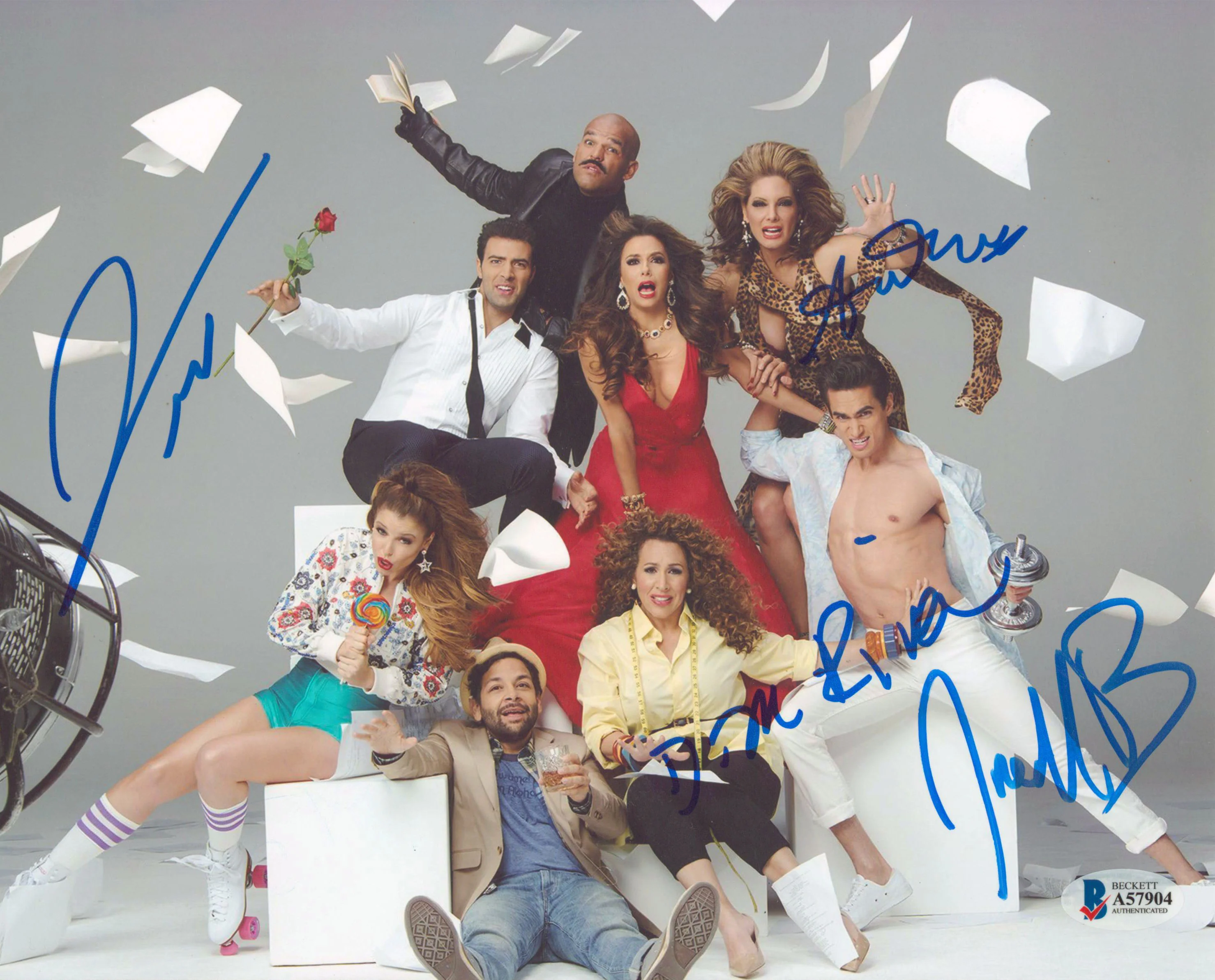 Telenovela (4) Riva, Brooks, Meneses & Moreno Brooks Signed 8x10 Photo BAS - Image 2