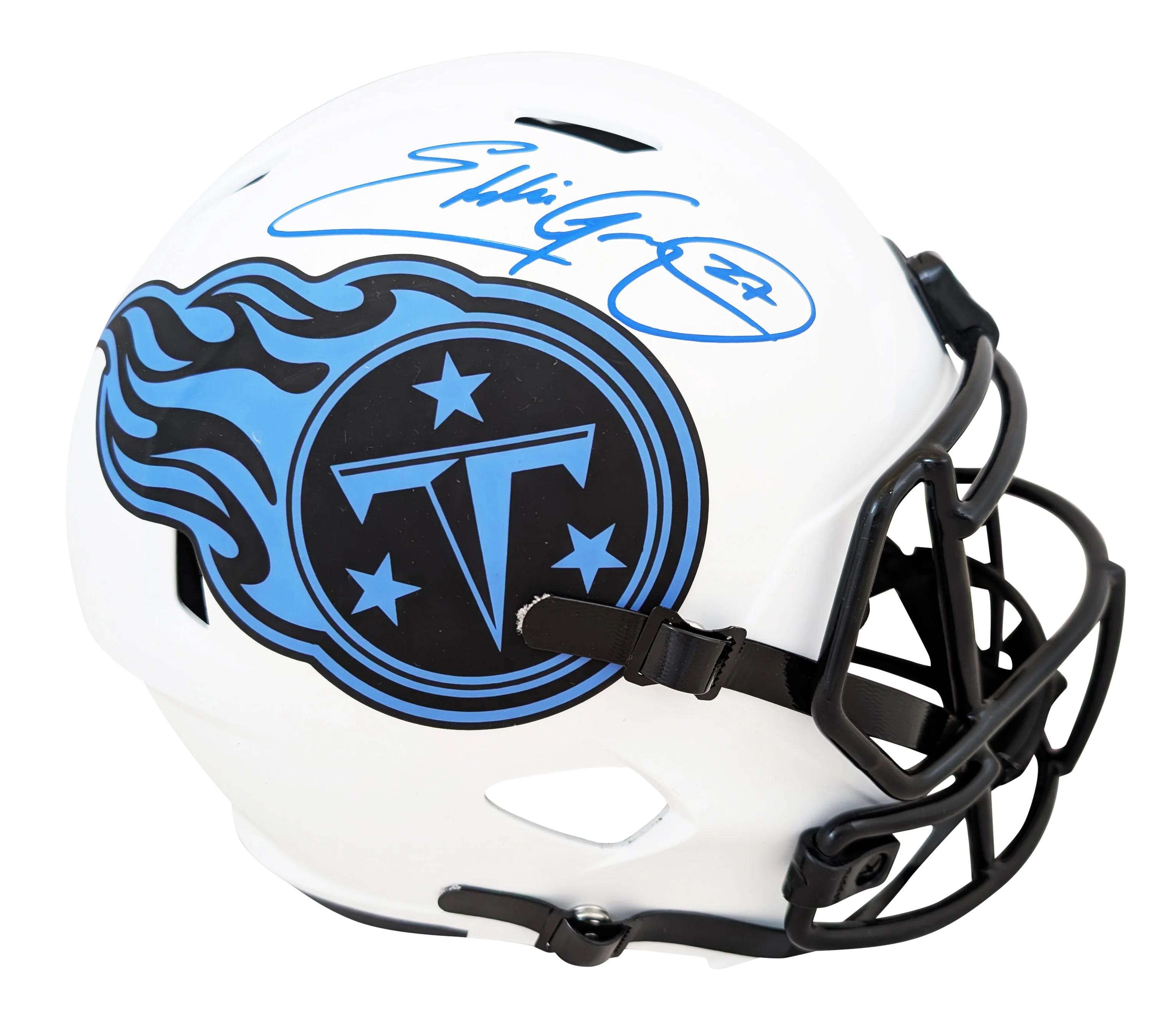 Tennessee Eddie George Signed Lunar Full Size Speed Rep Helmet W/ Case Fanatics - Image 3