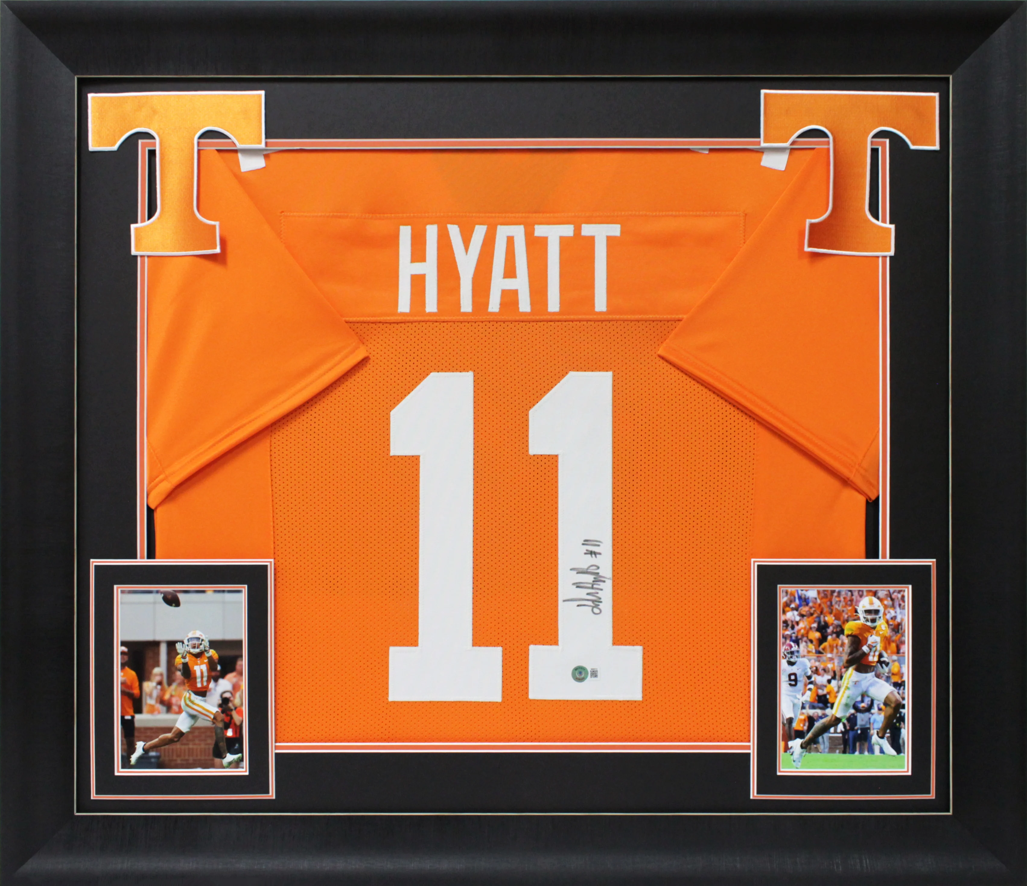 Tennessee Jalin Hyatt Authentic Signed Orange Pro Style Framed Jersey BAS Wit - Image 2