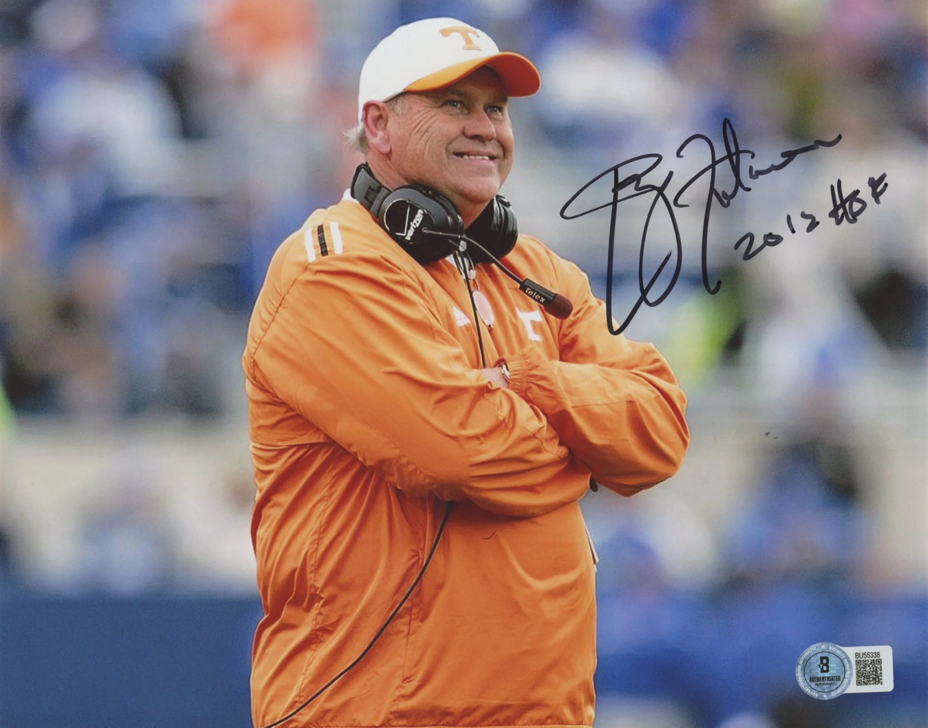 Tennessee Phillip Fulmer "2012 HOF" Authentic Signed 8x10 Horizontal Photo BAS 1 - Image 2