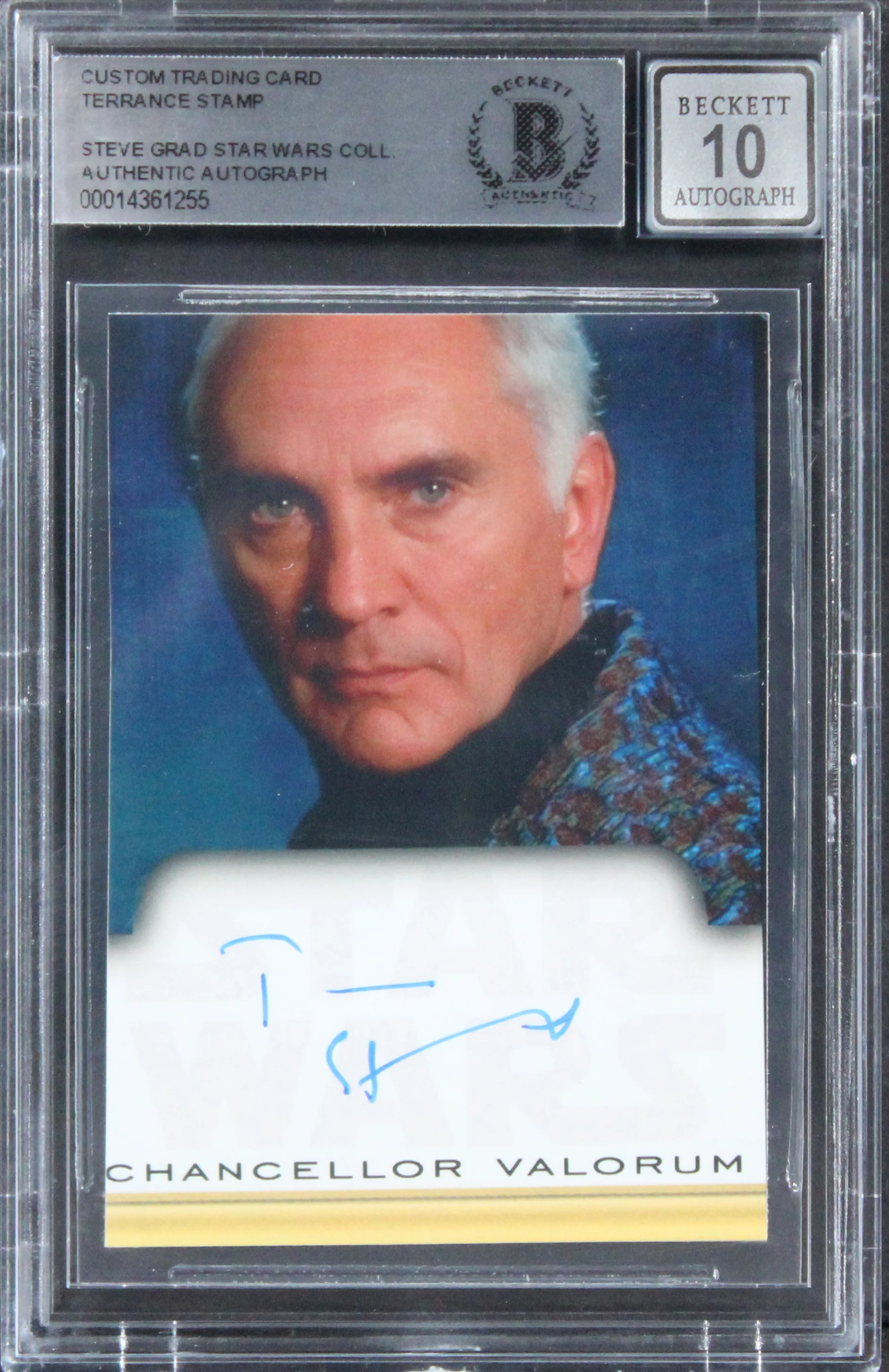 Terrance Stamp Star Wars Signed Custom Trading Card Auto 10! BAS Slabbed