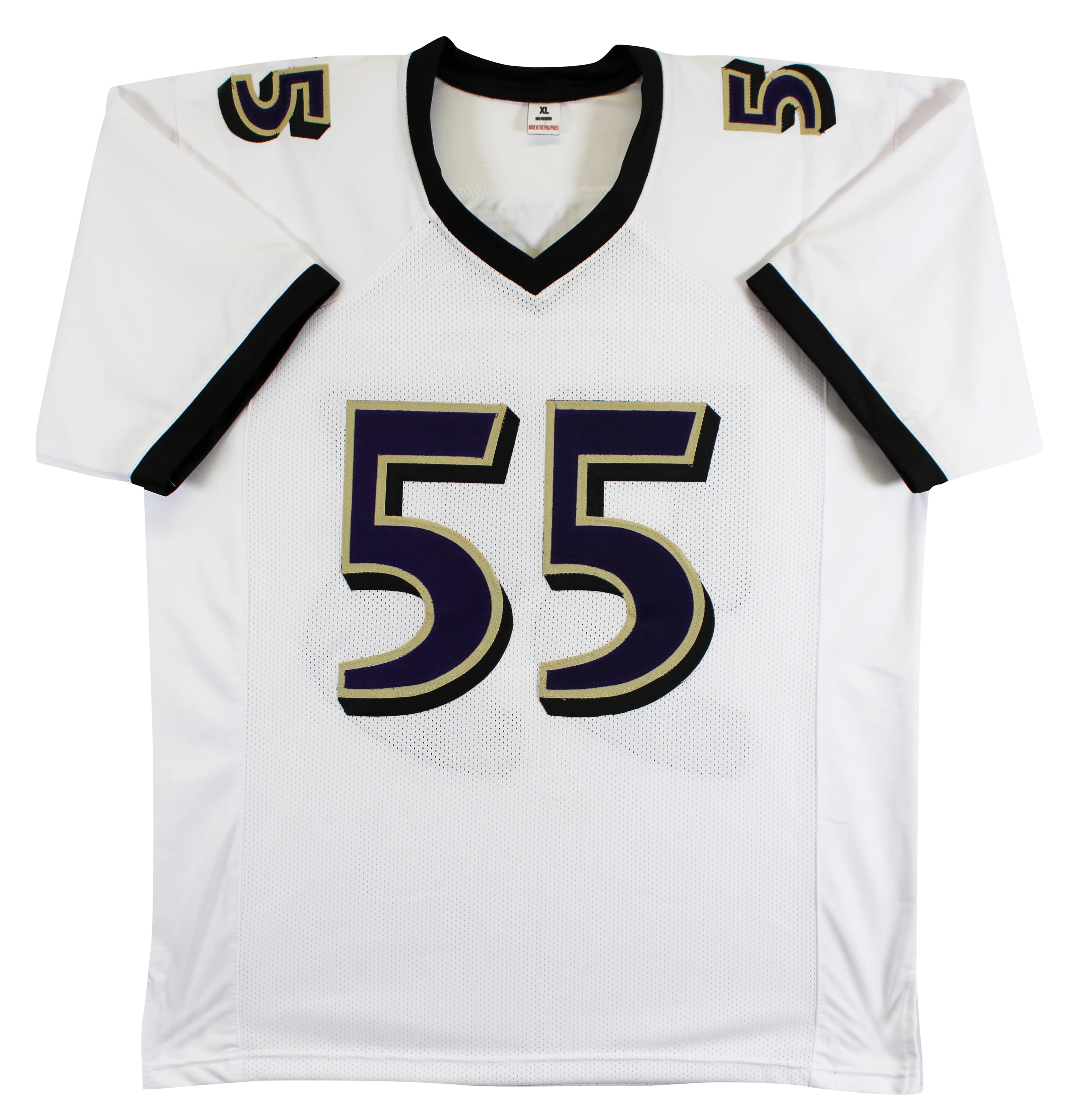 Terrell Suggs Authentic Signed White Pro Style Jersey Autographed BAS Witnessed - Image 4
