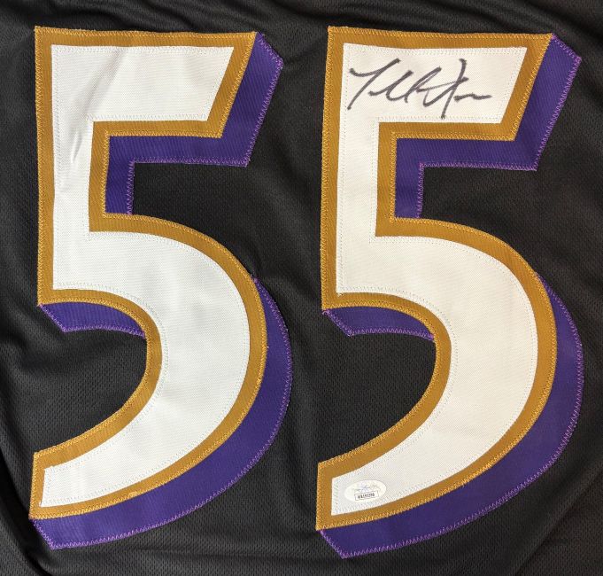 Terrell Suggs Baltimore Signed Black Pro-Cut Football Jersey JSA Hologram - Image 2