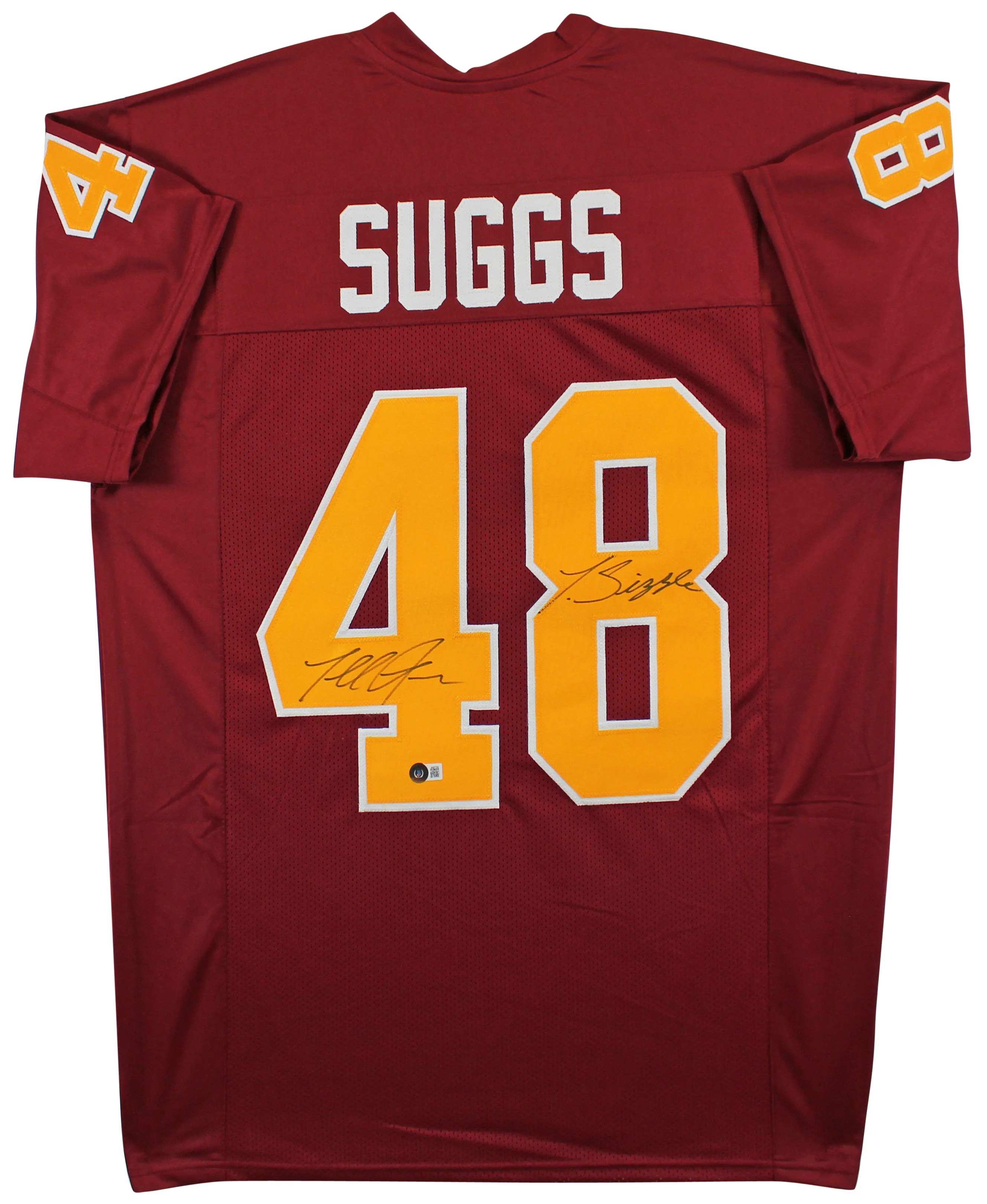 Terrell Suggs "T-Sizzle" Authentic Signed Maroon Pro Style Jersey BAS Witnessed - Image 2
