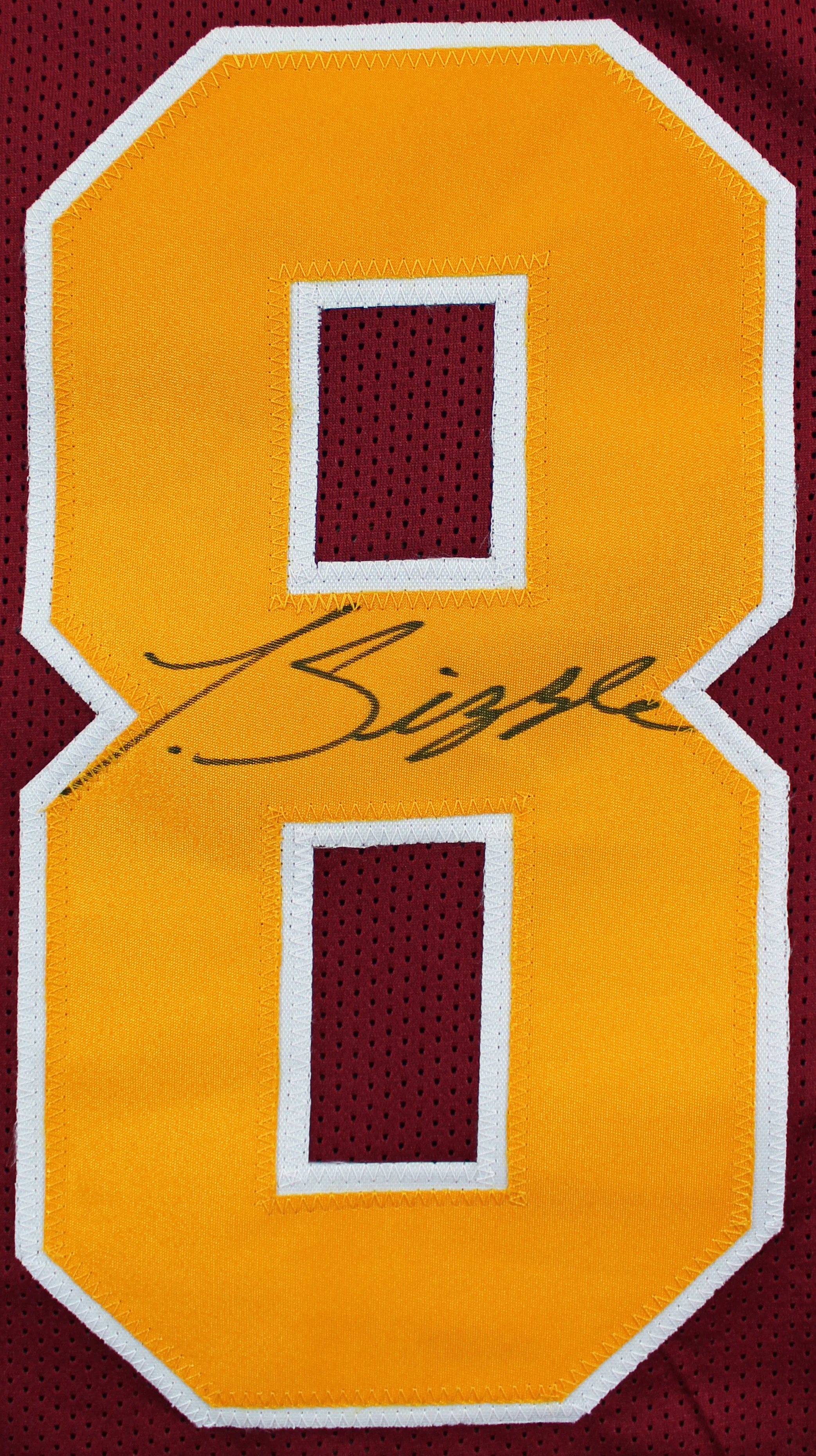Terrell Suggs "T-Sizzle" Signed Maroon Pro Style Framed Jersey BAS Witnessed - Image 4