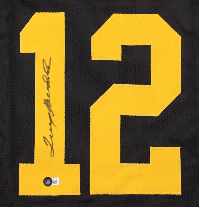 Terry Bradshaw Pittsburgh Signed Alternate Black Football Jersey BAS - Image 2