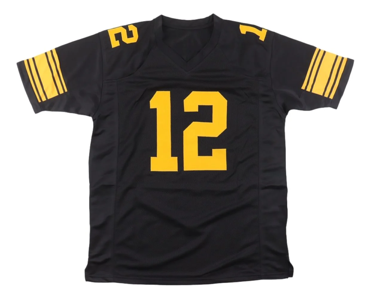 Terry Bradshaw Pittsburgh Signed Alternate Black Football Jersey BAS - Image 3