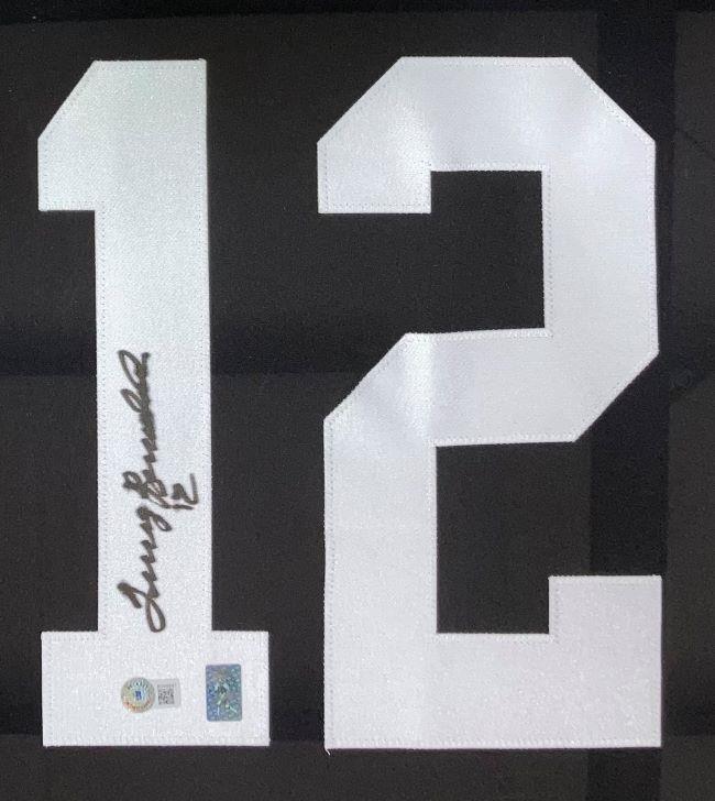 Terry Bradshaw Pittsburgh Signed Framed Black Football Jersey BAS - Image 2