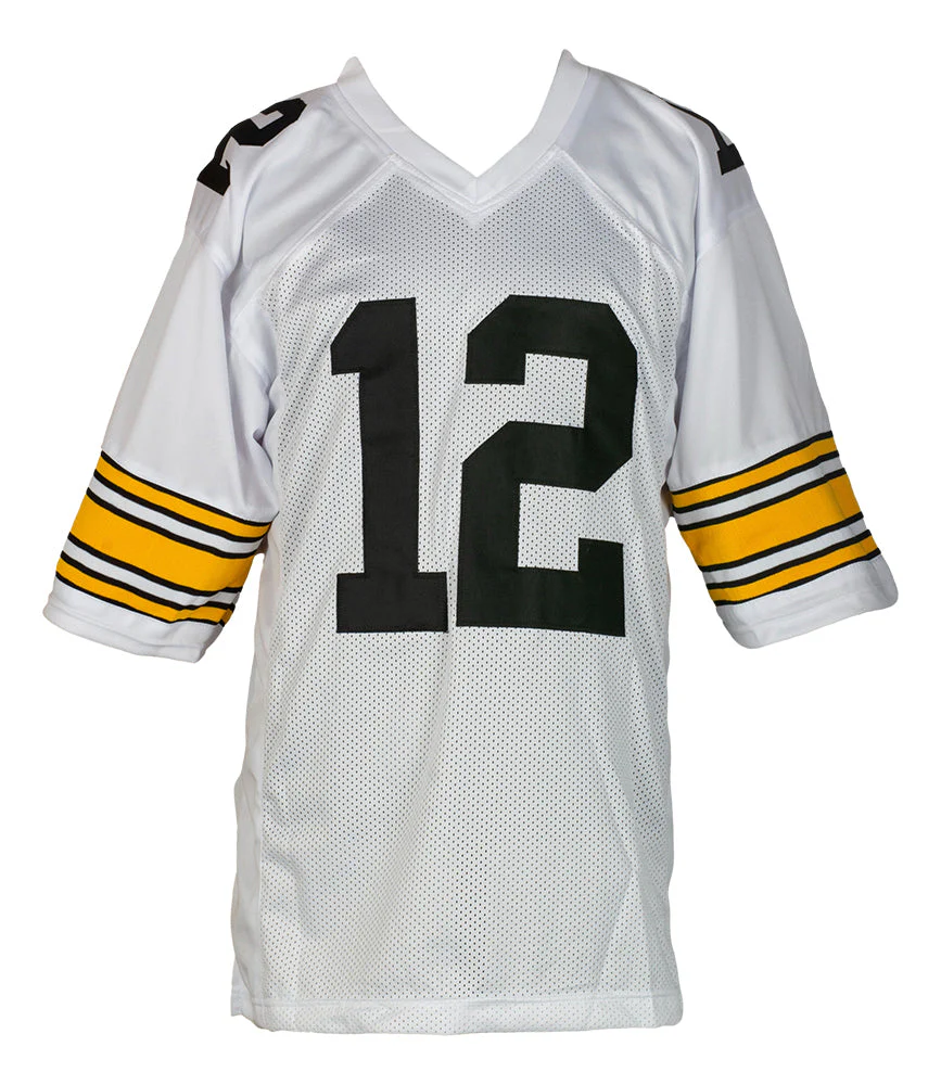 Terry Bradshaw Pittsburgh Signed White Football Jersey BAS - Image 4