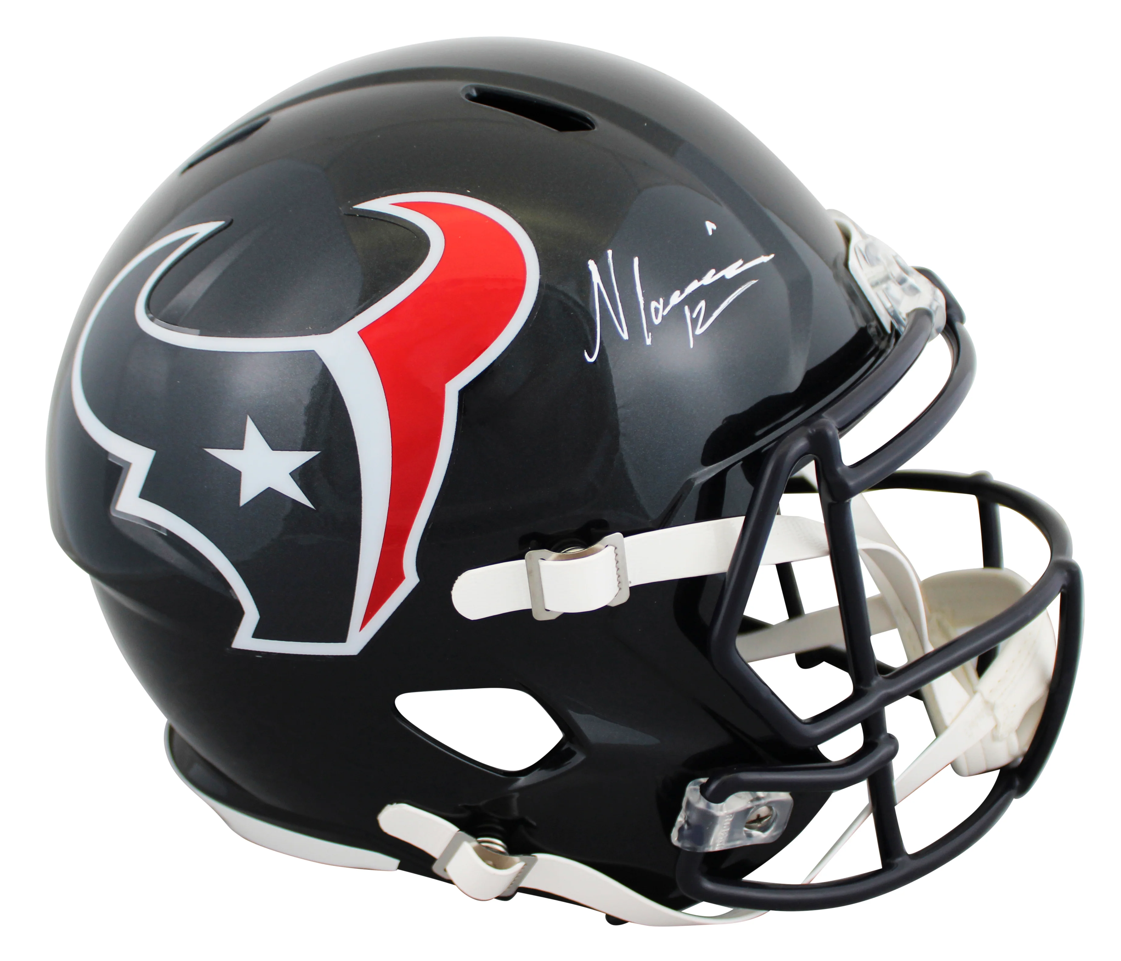 Texans Nico Collins Signed Full Size Speed Rep Helmet W/ Case BAS Witnessed 1 - Image 3