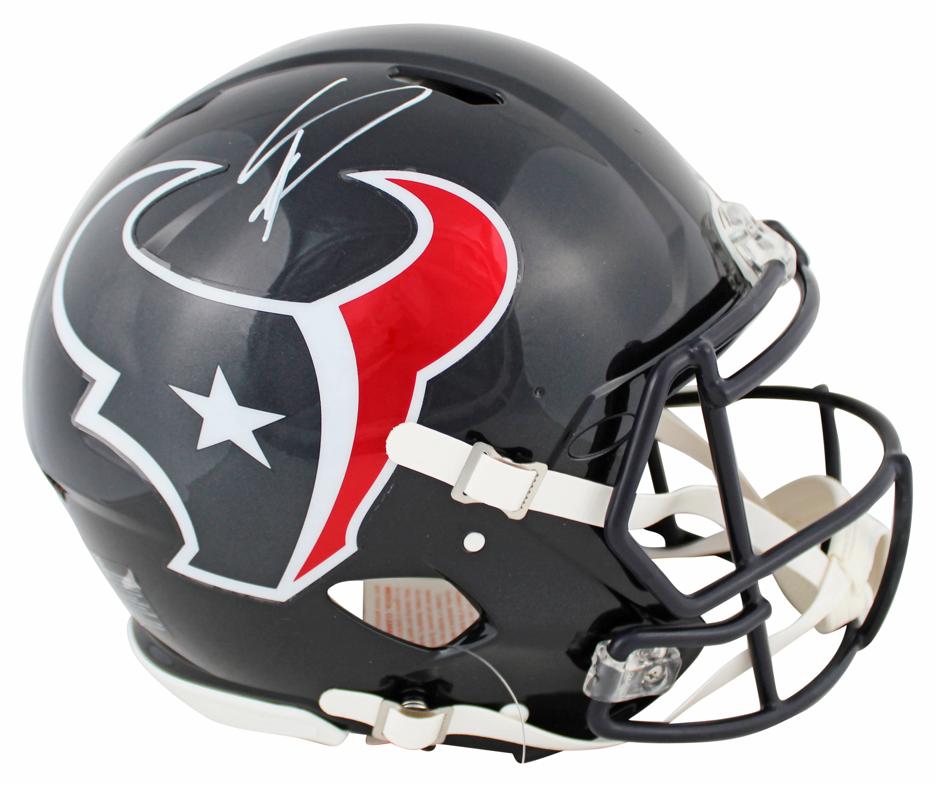 Texans Stefon Diggs Signed Full Size Speed Proline Helmet W/ Case BAS Witnessed - Image 3