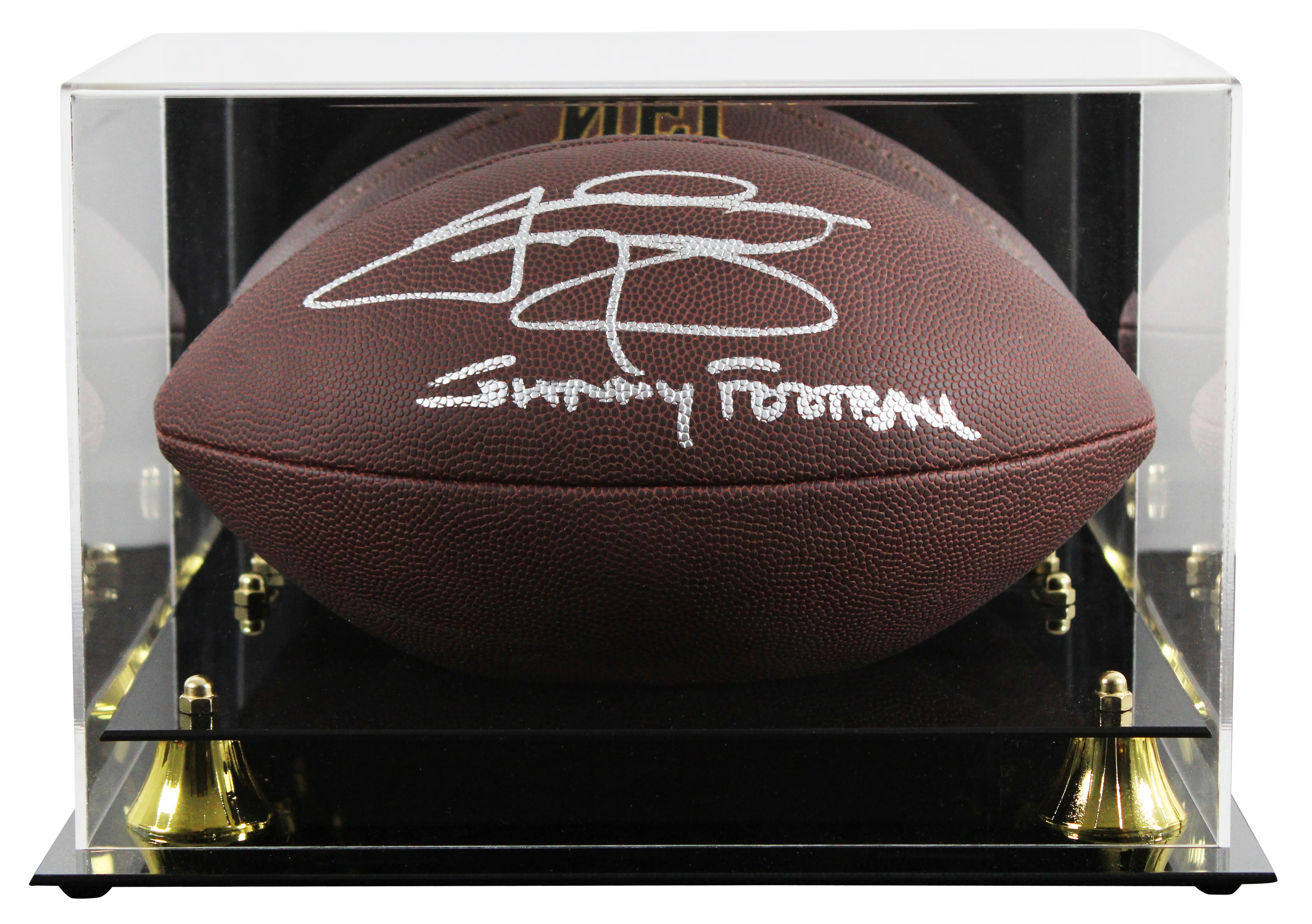 Texas A&M Johnny Manziel "Johnny Football" Signed Football W/ Case BAS Witness - Image 2