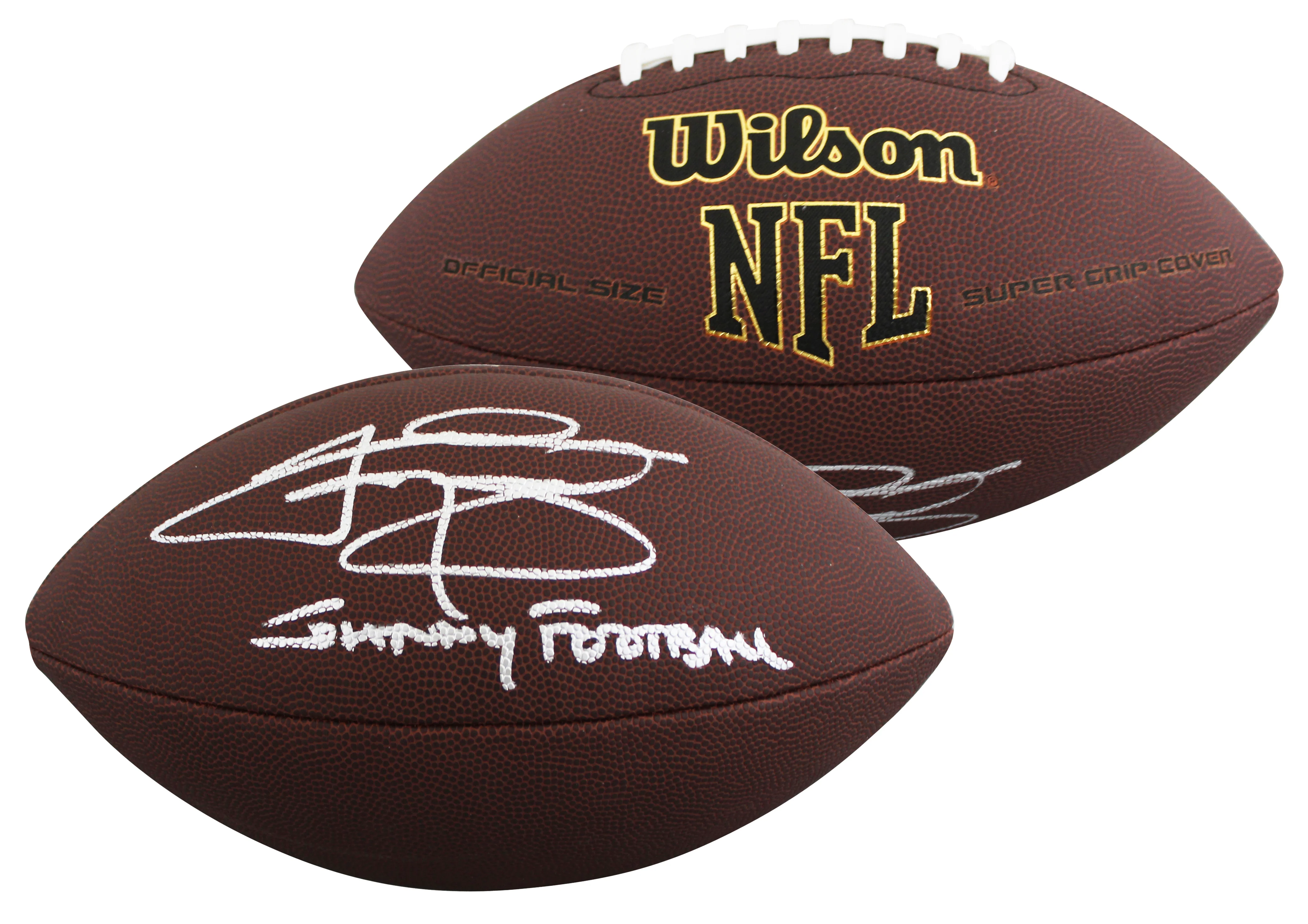 Texas A&M Johnny Manziel "Johnny Football" Signed Super Grip Football BAS Wit - Image 2