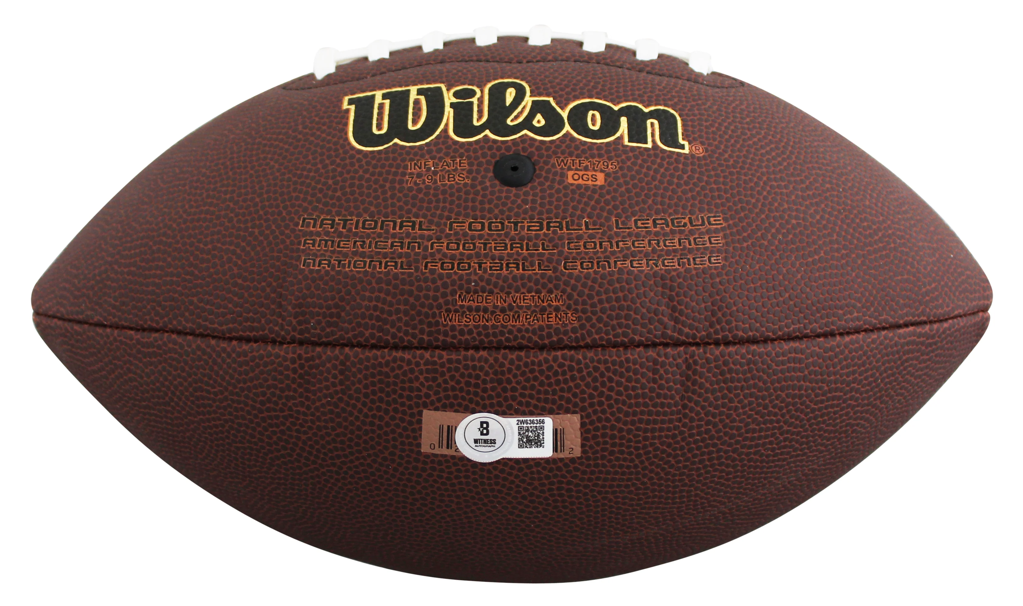 Texas A&M Johnny Manziel "Johnny Football" Signed Super Grip Football BAS Wit - Image 5