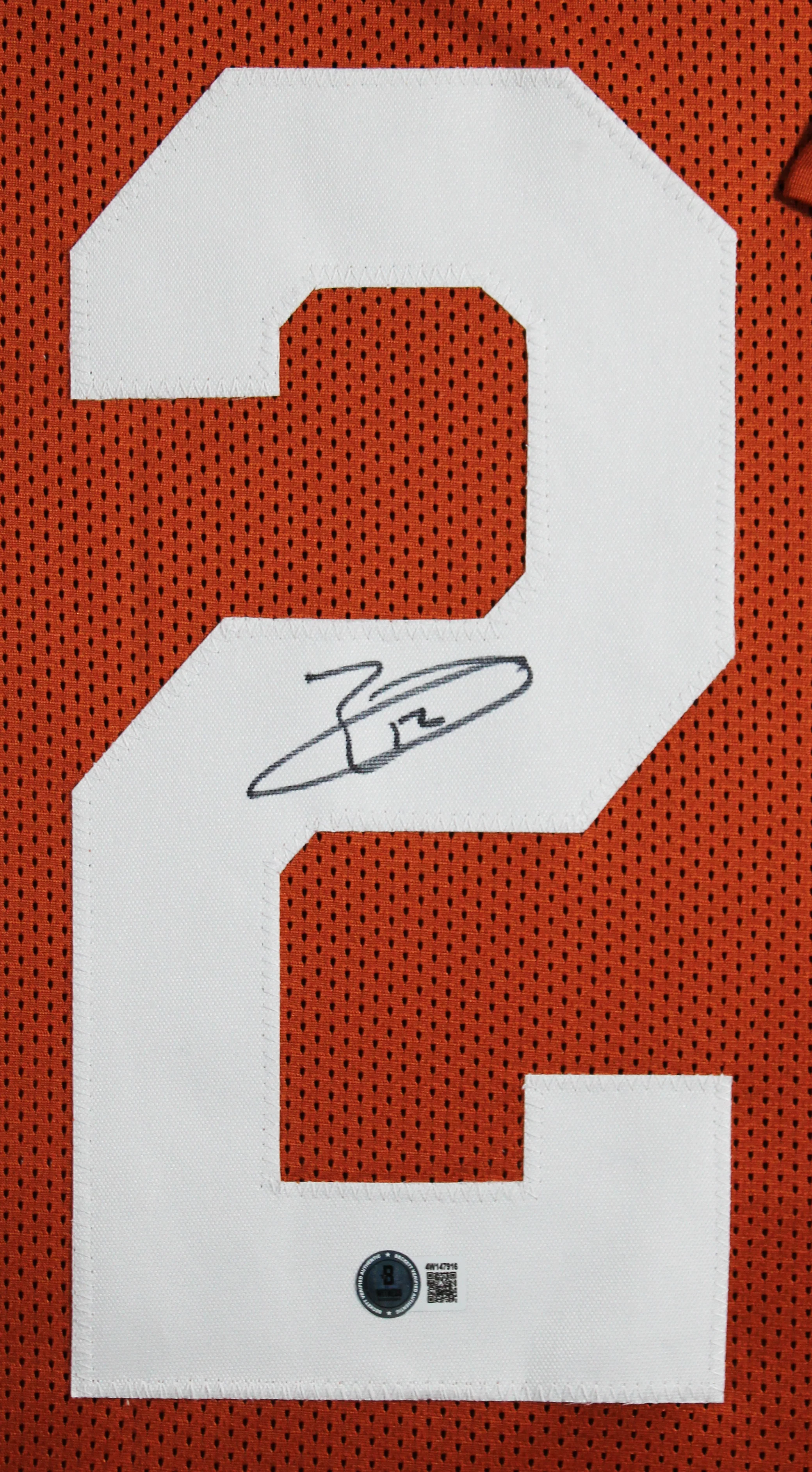 Texas Earl Thomas Authentic Signed Burnt Orange Pro Style Framed Jersey BAS Wit - Image 3