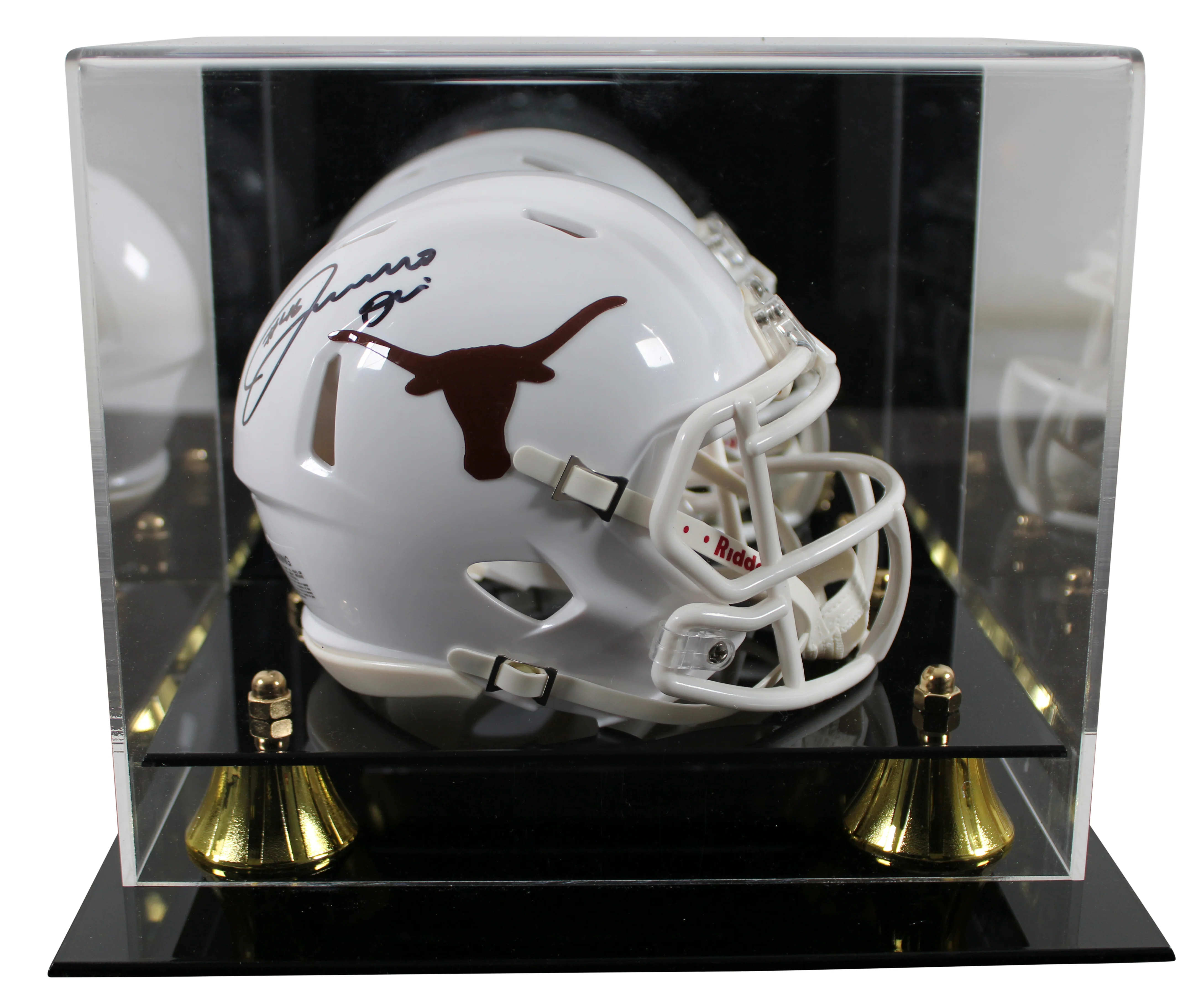 Texas Joseph Ossai Authentic Signed Speed Mini Helmet W/ Case BAS Witnessed - Image 2