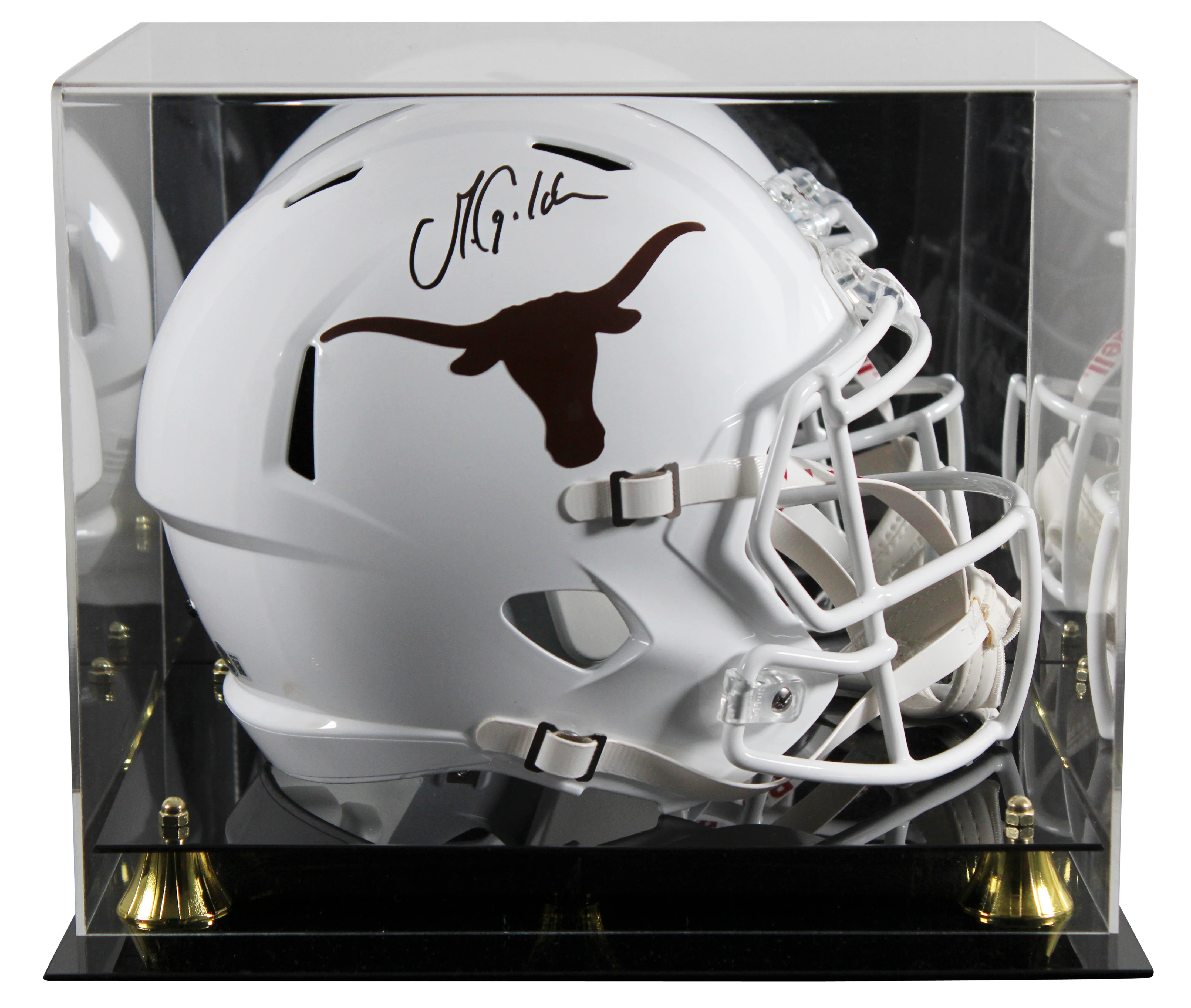 Texas Matthew Golden Signed Full Size Speed Rep Helmet W/ Case BAS Witnessed - Image 2