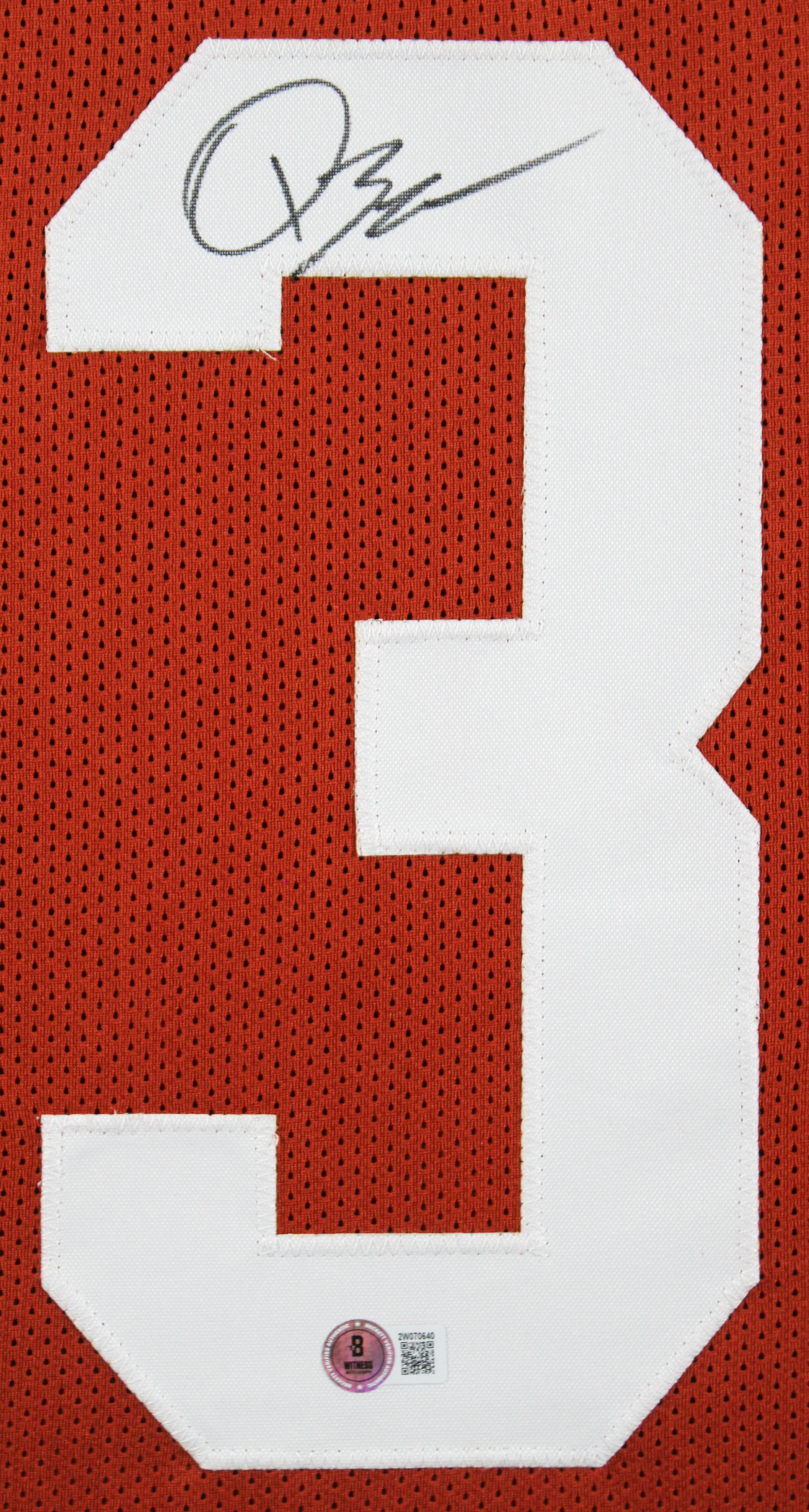 Texas Quinn Ewers Signed Burnt Orange Pro Style Framed Jersey BAS Witnessed - Image 3