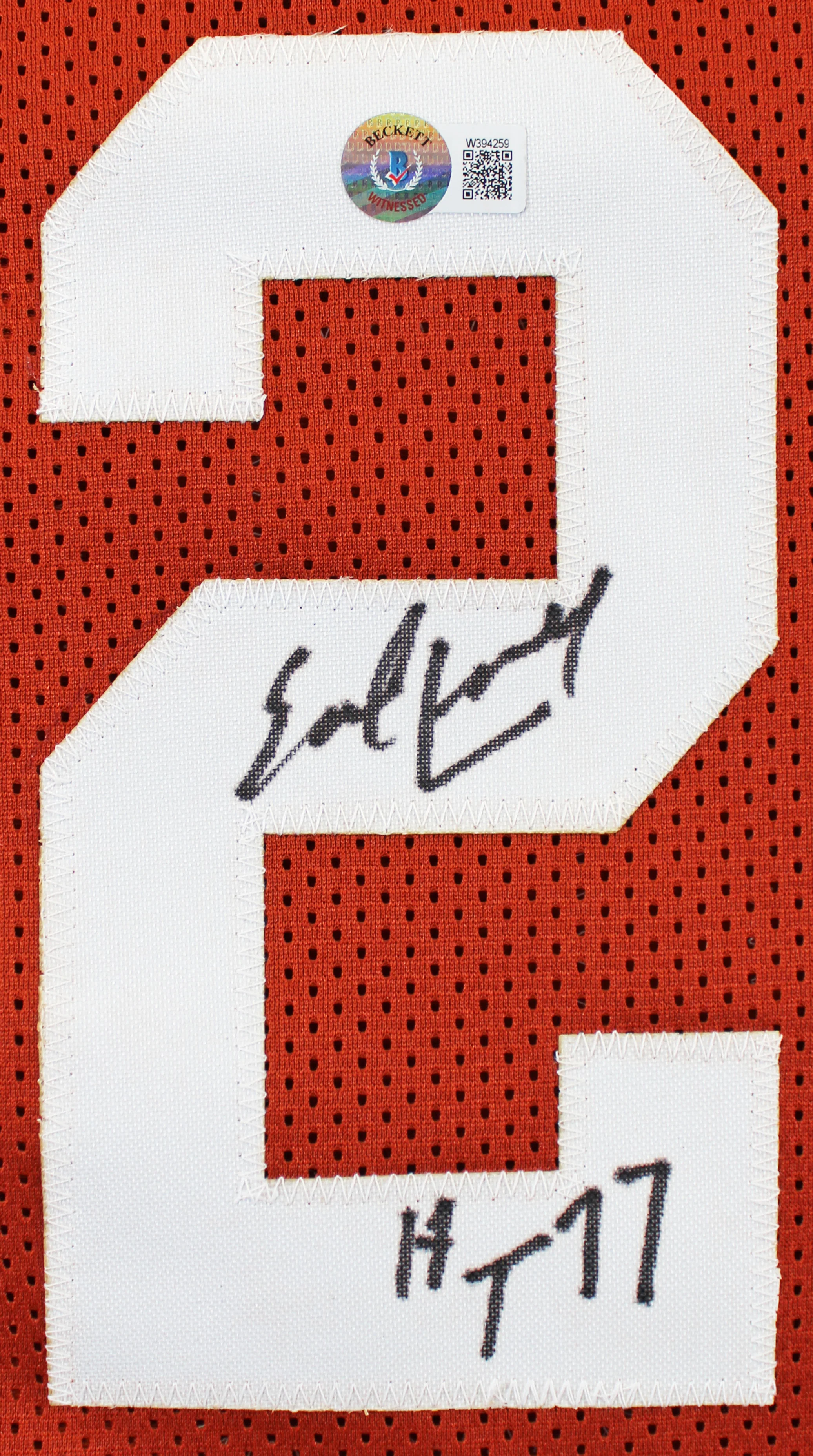 Texas Ricky Williams & Earl Campbell Signed Burnt Orange Pro Style Jersey BAS W - Image 4