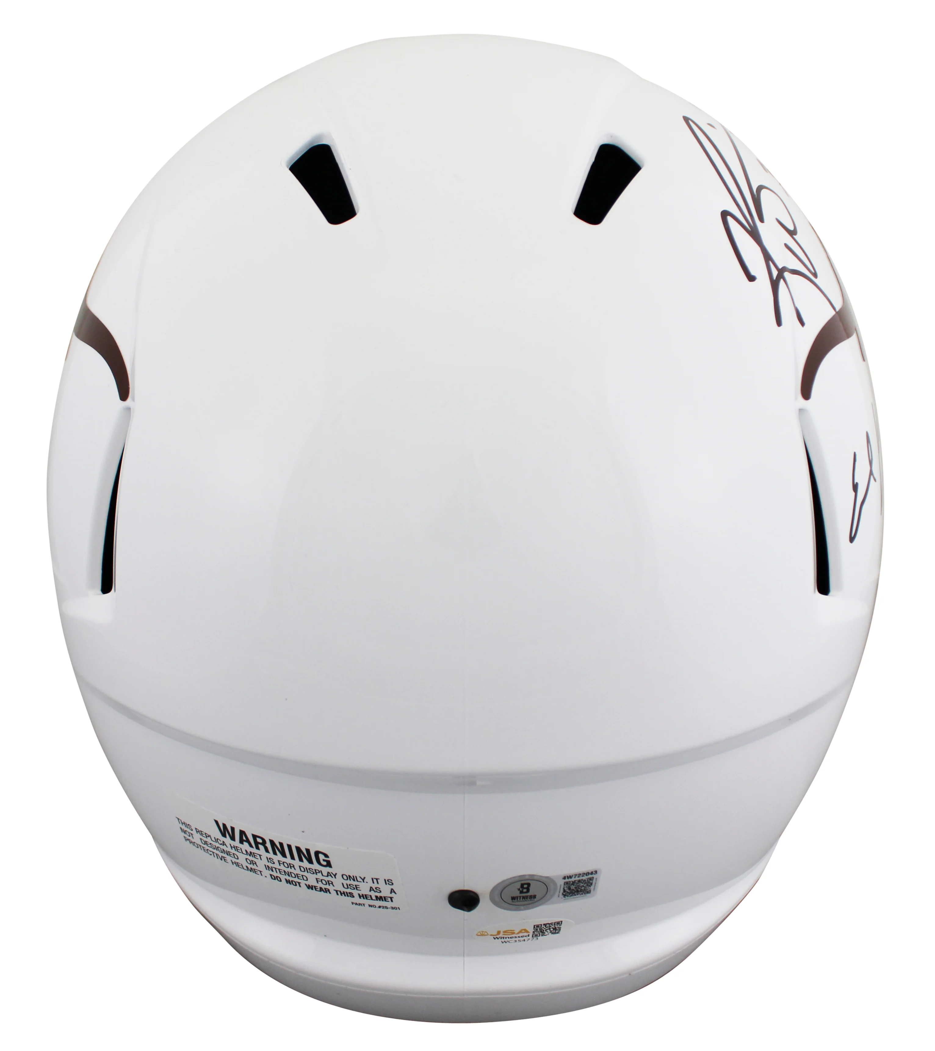 Texas Ricky Williams & Earl Campbell Signed Full Size Speed Rep Helmet BAS JSA W - Image 3