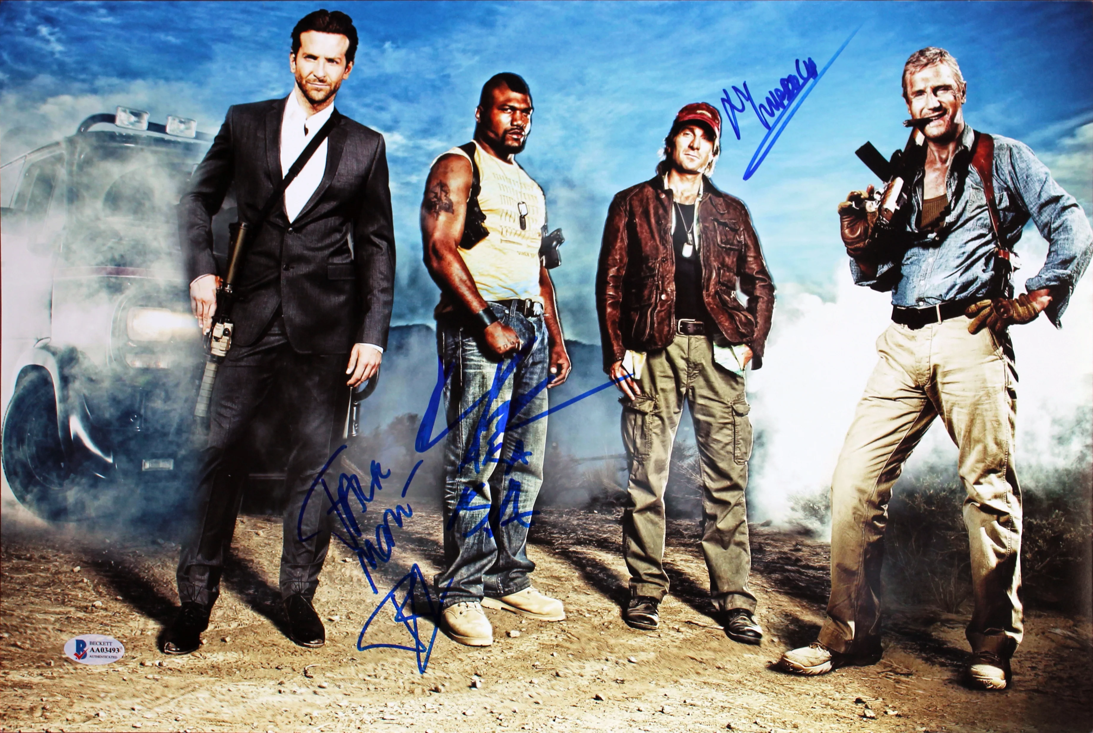 The A-Team (3) Bradley Cooper, Jackson & Copley Signed 12x18 Photo BAS #AA03493 - Image 2