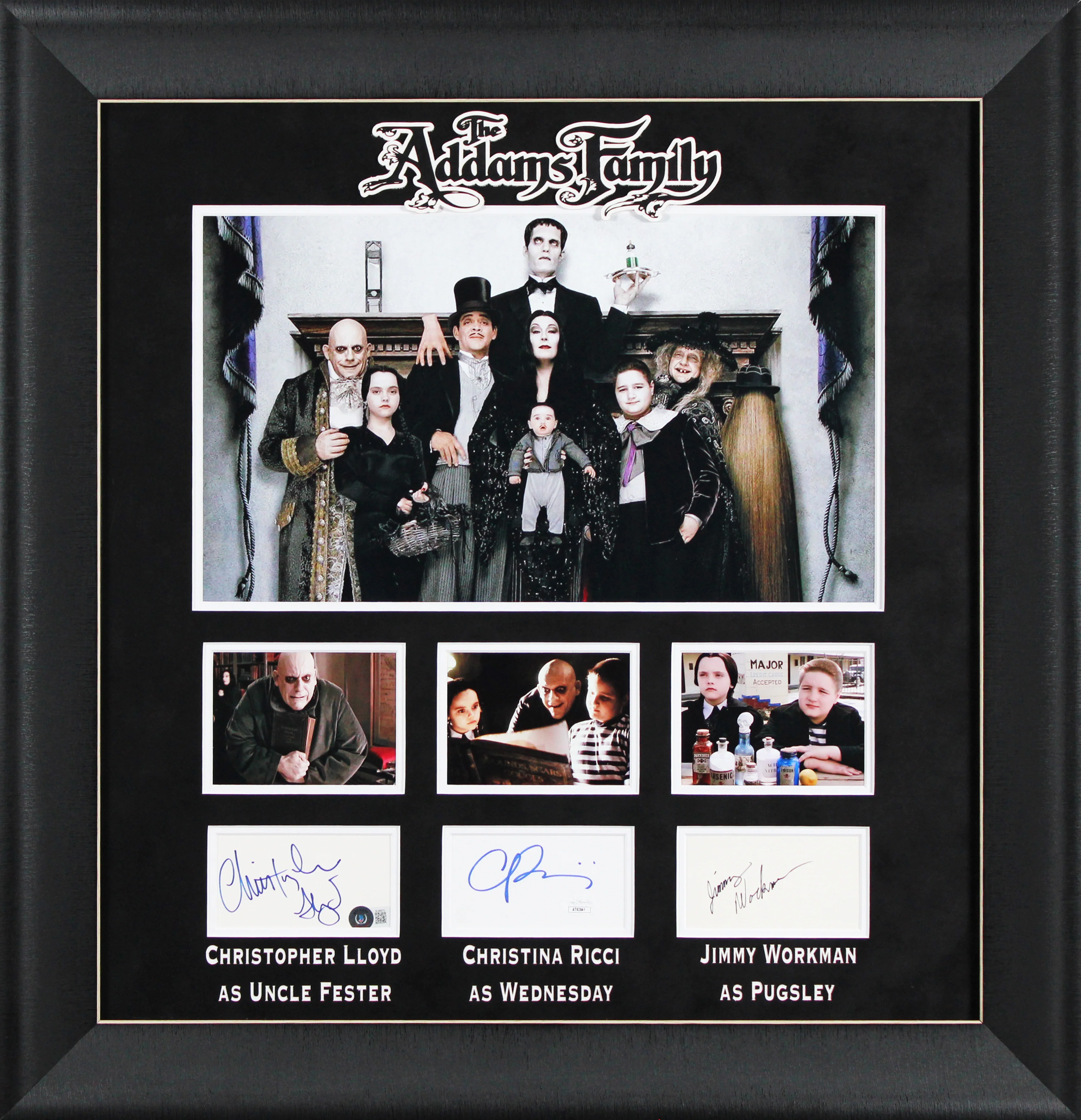 The Addams Family (3) Ricci, Lloyd, & Workman Signed Framed Display BAS #AE13862 - Image 2