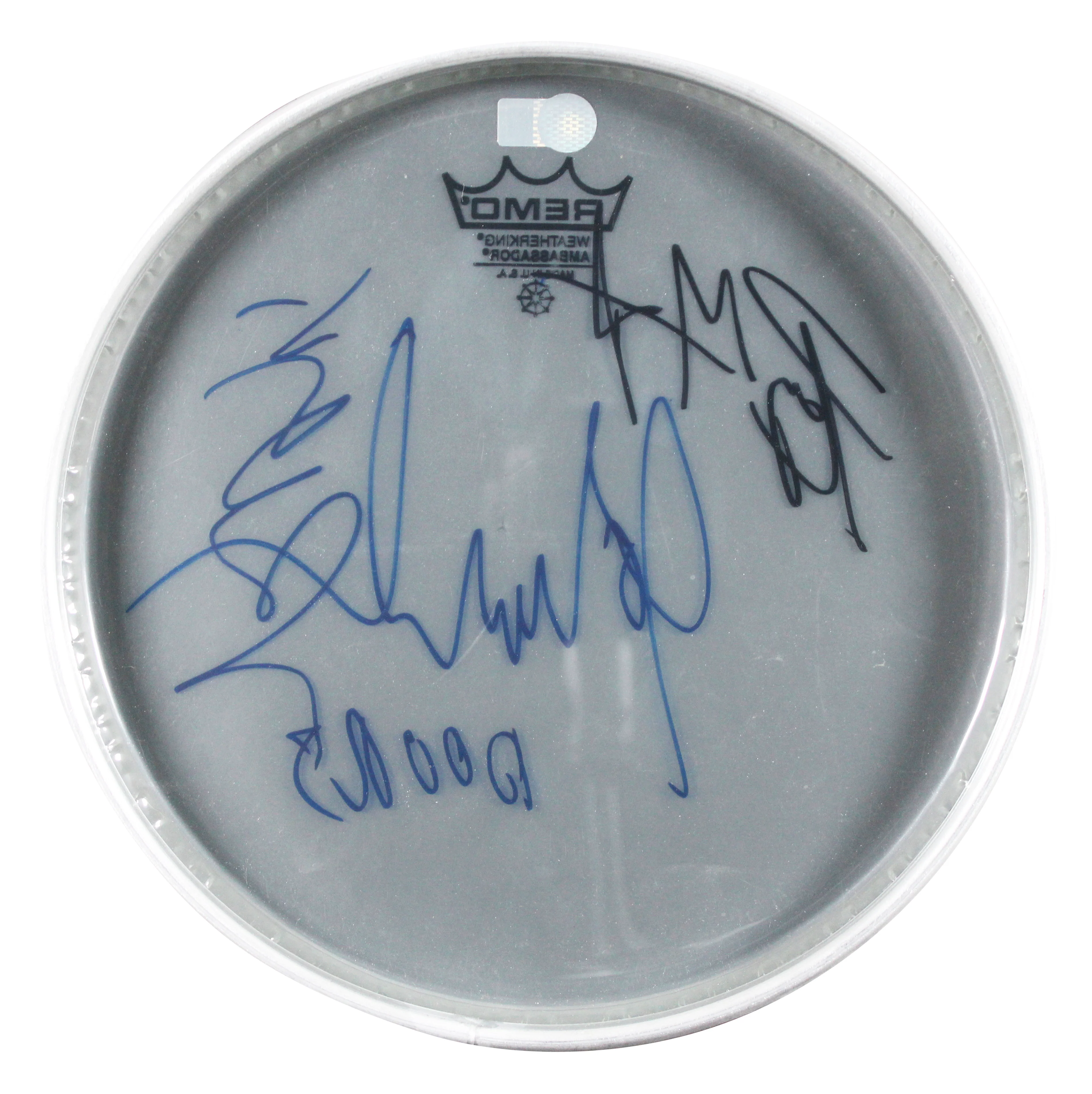 The Doors (3) Manzarek, Densmore & Krieger Signed 10 Inch Drum Head BAS #AE02871 - Image 3