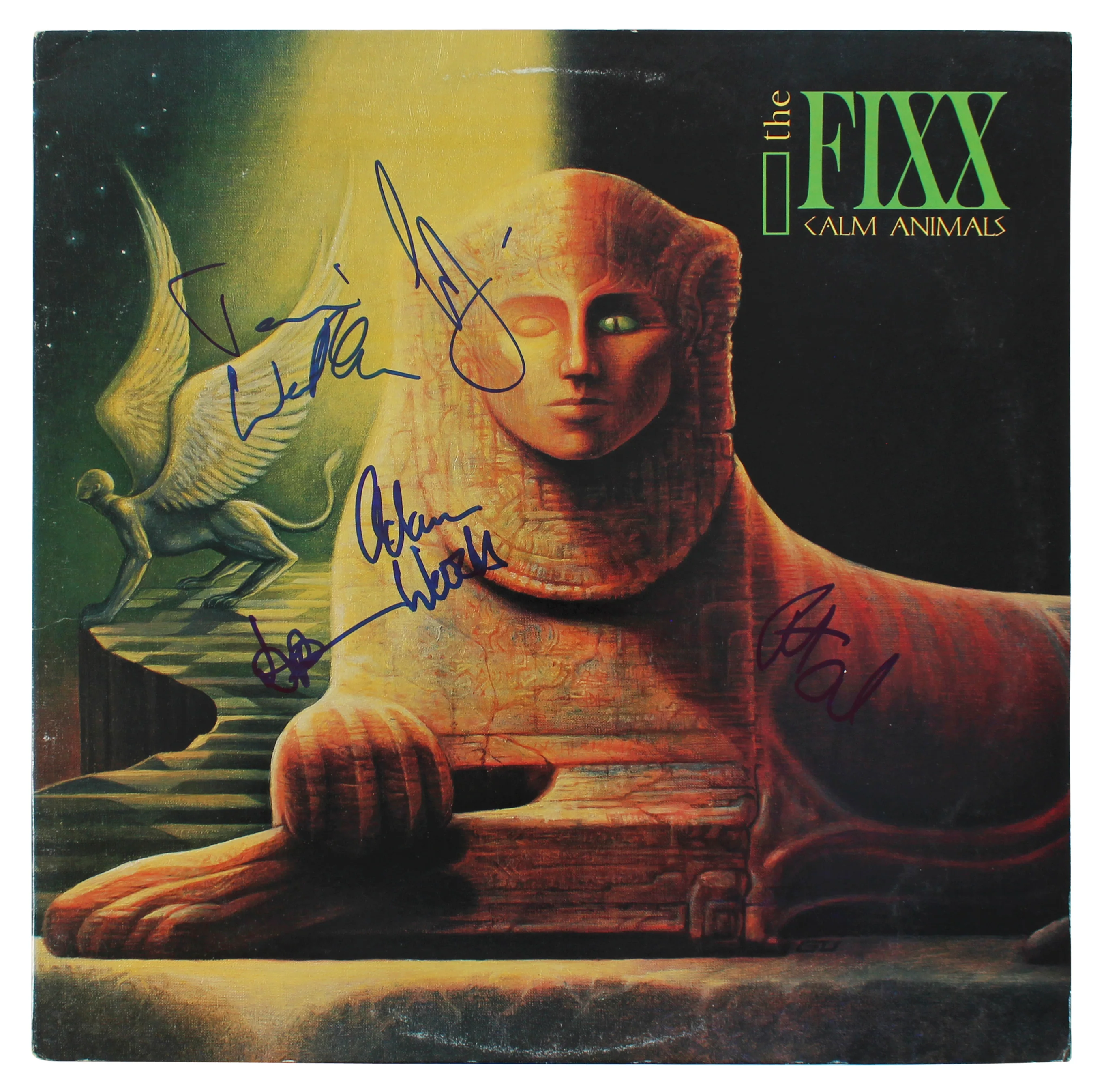 The Fixx (5) Curnin, Woods, Greenall, West-Oram & Brown Signed Album Cover BAS