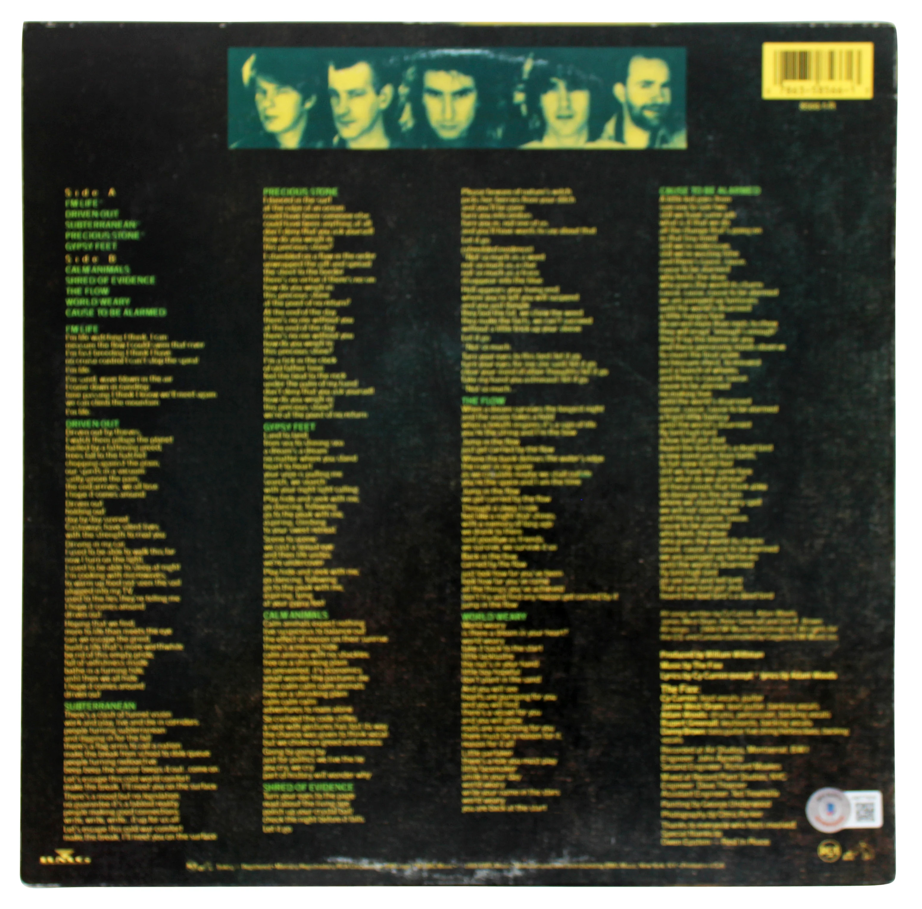 The Fixx (5) Curnin, Woods, Greenall, West-Oram & Brown Signed Album Cover BAS - Image 4