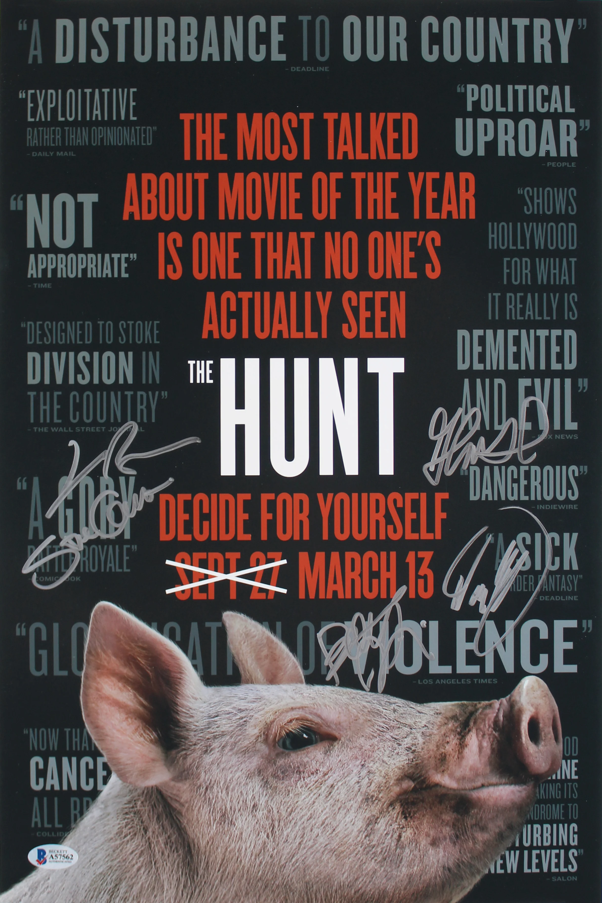 The Hunt (4) Gilpin, , Blum, Crim & Howerton Signed 12x18 Photo BAS #A57562 - Image 2
