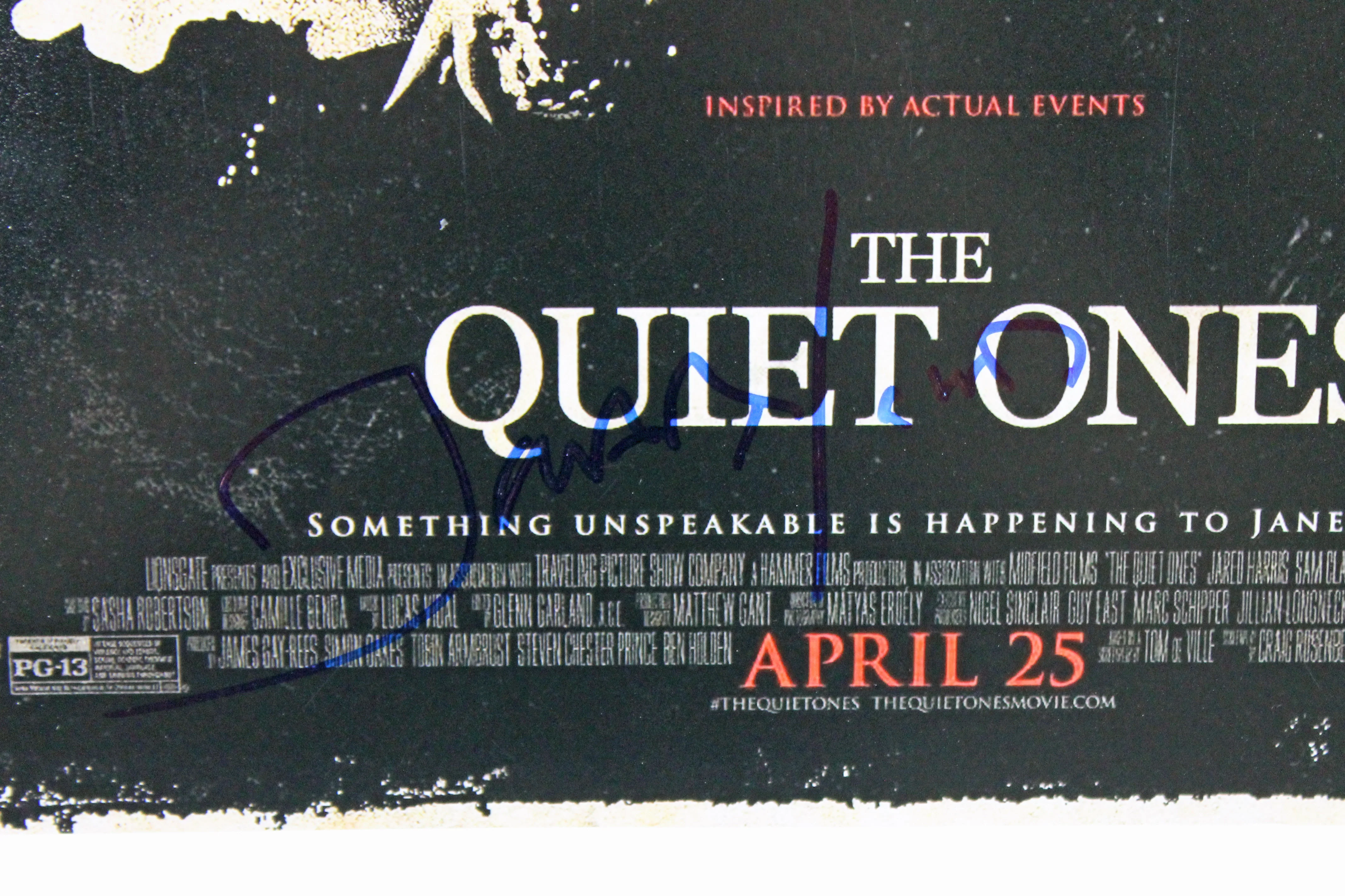 The Quiet Ones (4) Cooke, Claflin, Byrne Signed 12x18 Movie Poster PSA #AB08280 - Image 3