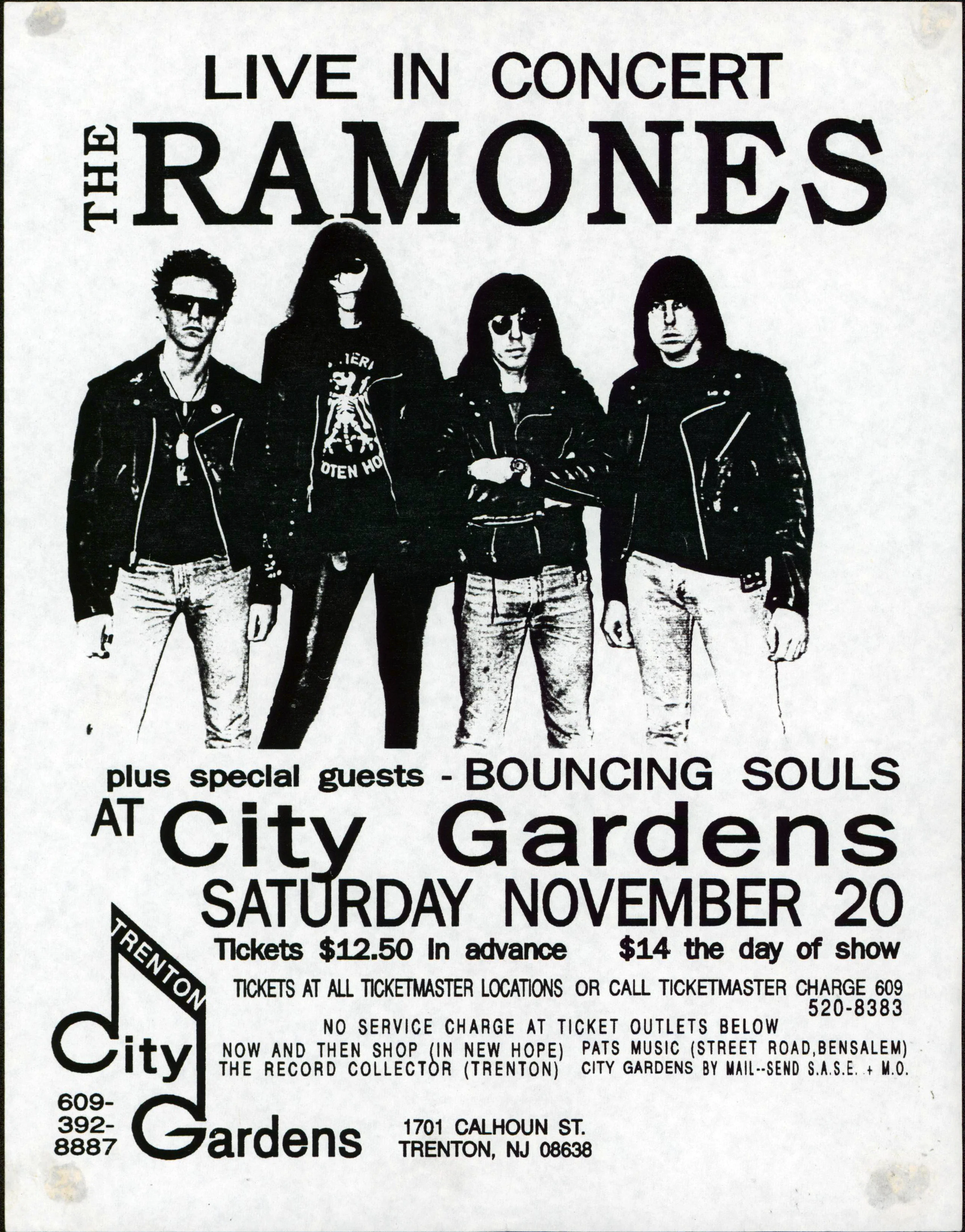 The Ramones November 20, 1993 8.5x11 Promotional Concert Poster Un-signed - Image 2