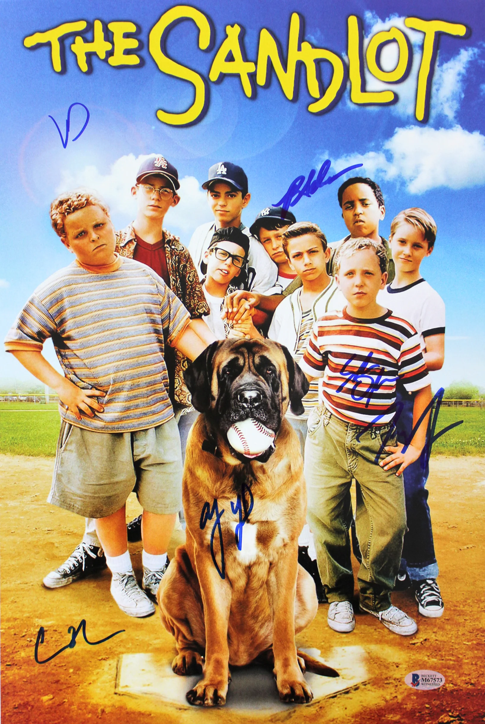 The Sandlot (6) Guiry, Leopardi, Adams +3 Signed 12x18 Photo BAS Witnessed 2 - Image 2