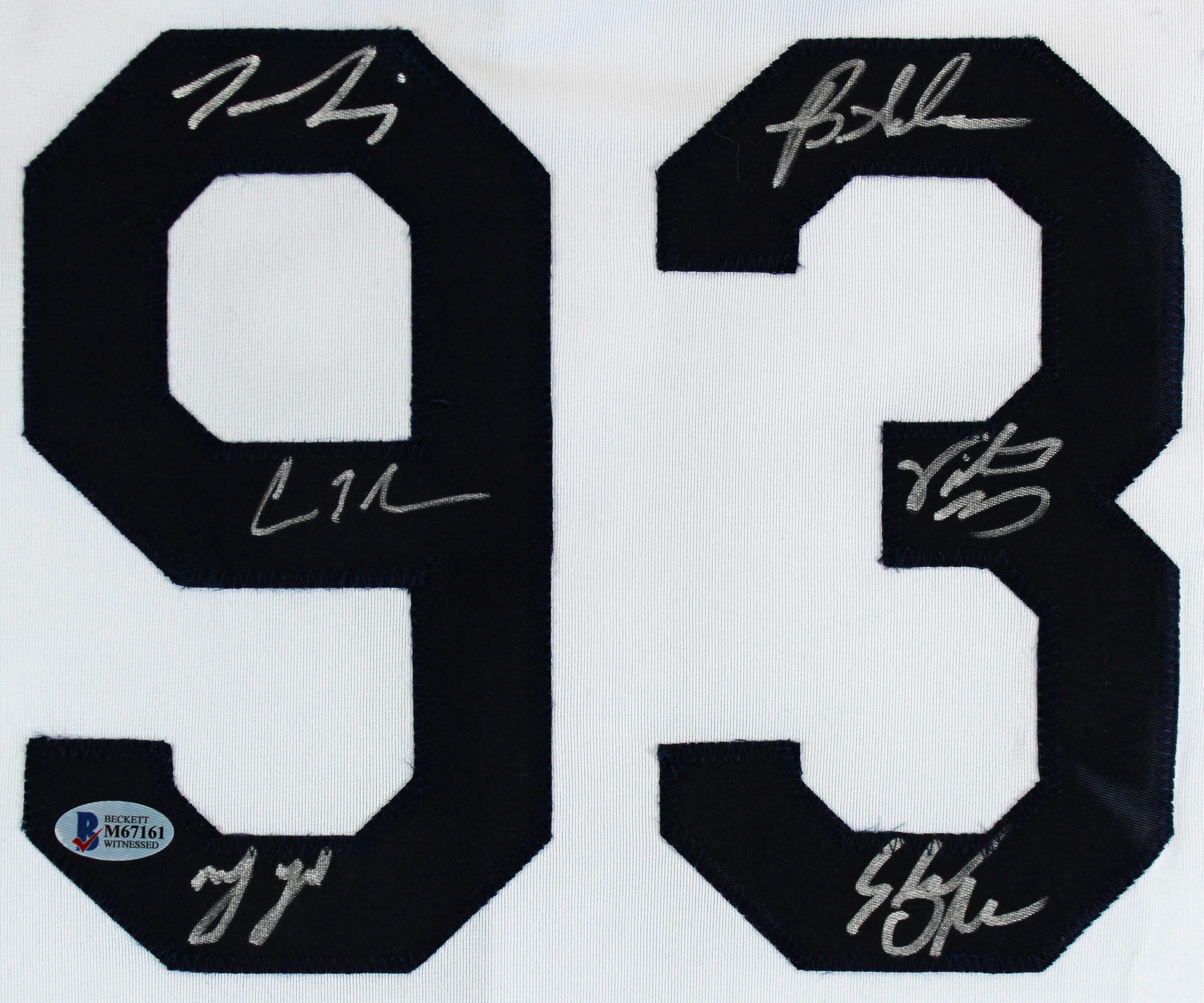 The Sandlot Cast (6) Guiry, Leopardi, York +3 Signed Framed Jersey BAS Witnessed - Image 3