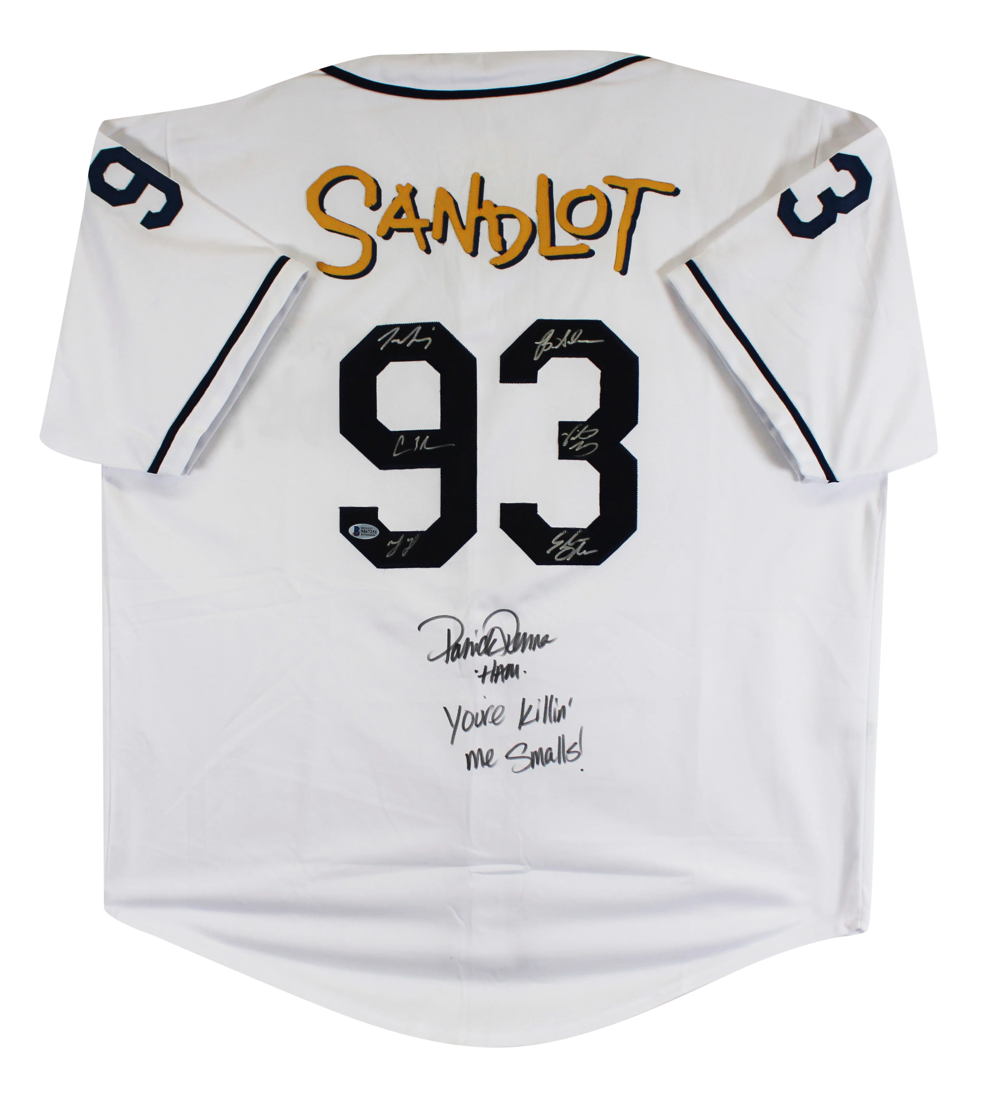 The Sandlot Cast (7) Renna, Guiry, Leopardi, York +3 Signed Jersey BAS Witnessed - Image 2