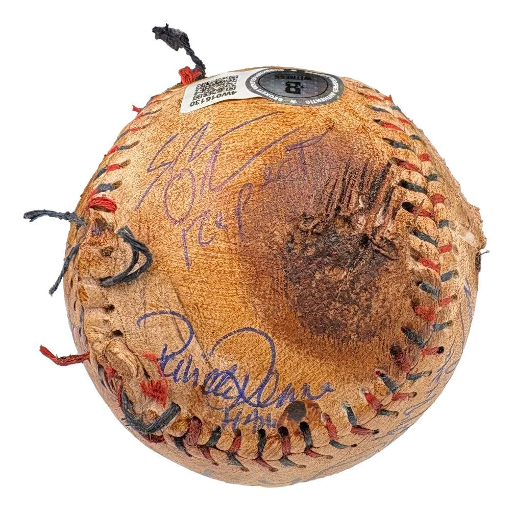 The Sandlot Cast (8) Signed Babe Ruth Replica Signed Baseball Renna Guiry BAS - Image 4