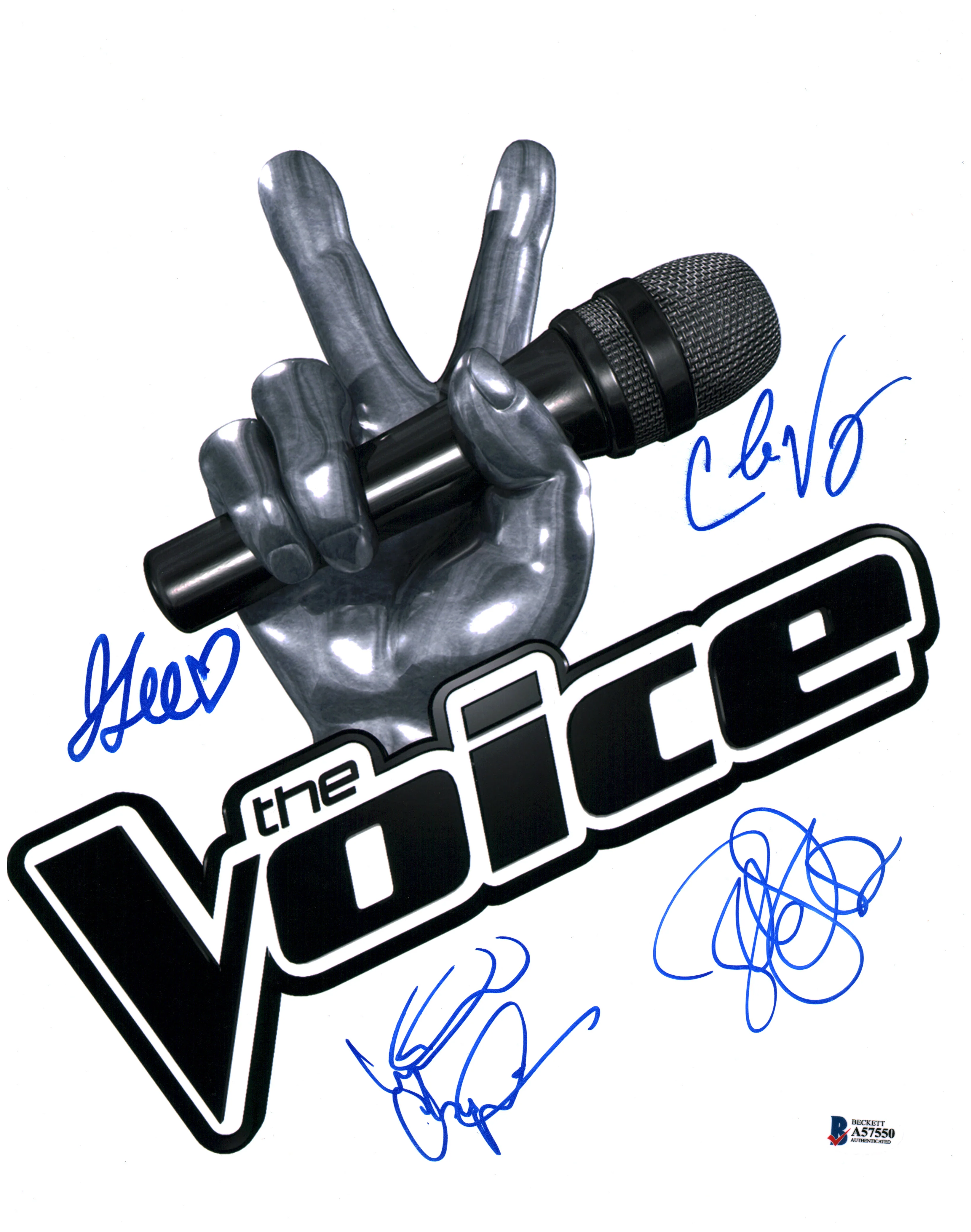 The Voice (4) Lee, Vosbury, Champlin & Wolpert Signed 11x14 Photo BAS #A57550 - Image 2