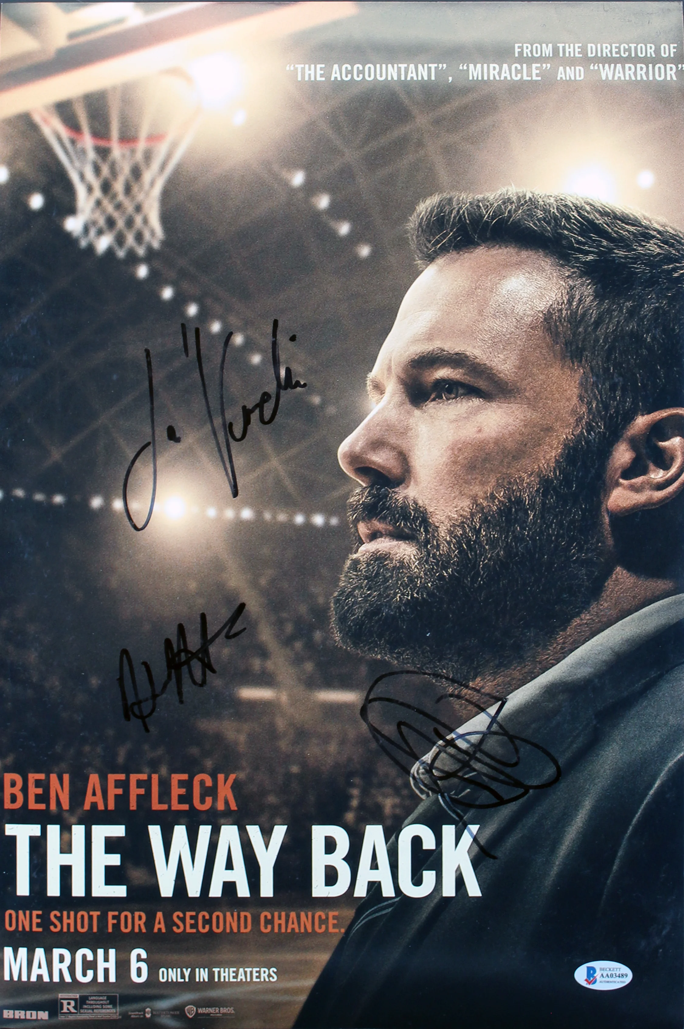 The Way Back (3) DaVinchi, McArthur & 1 More Signed 12x18 Photo BAS #AA03489 - Image 2