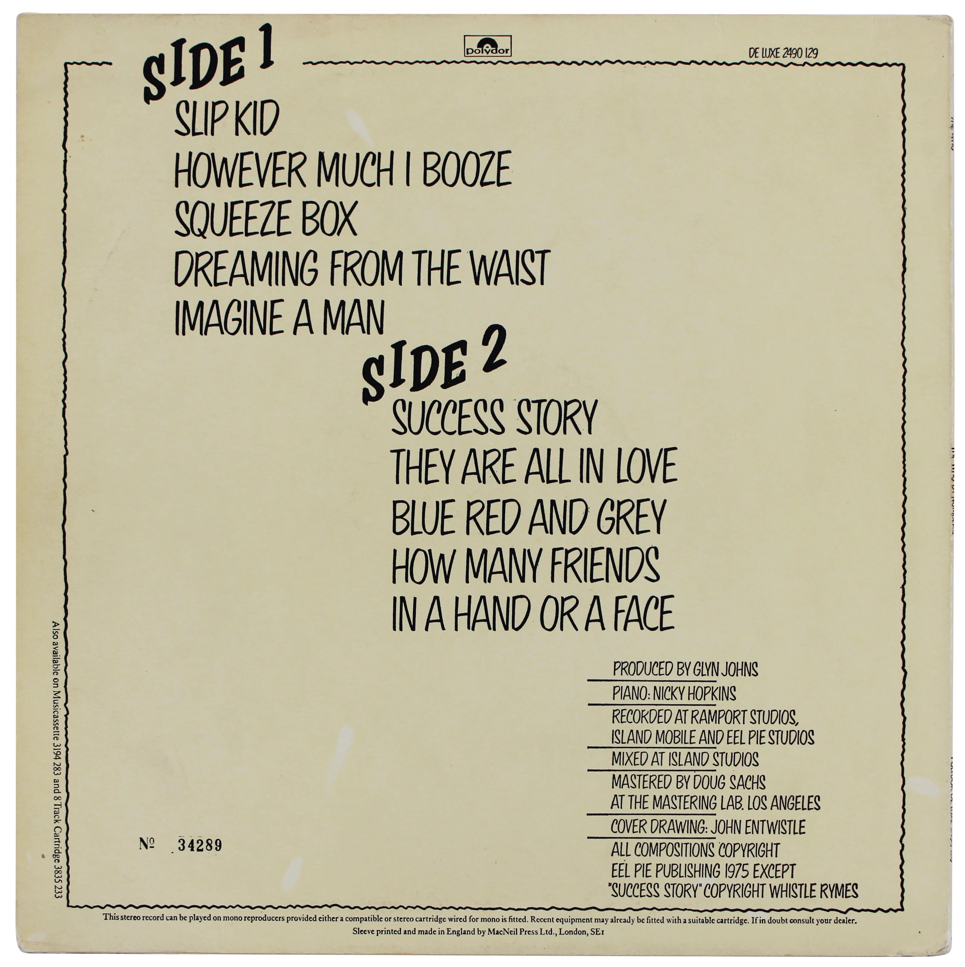The Who (4) Moon, Entwistle, Townshend & Daltrey Signed Album Cover BAS #AD78263 - Image 6