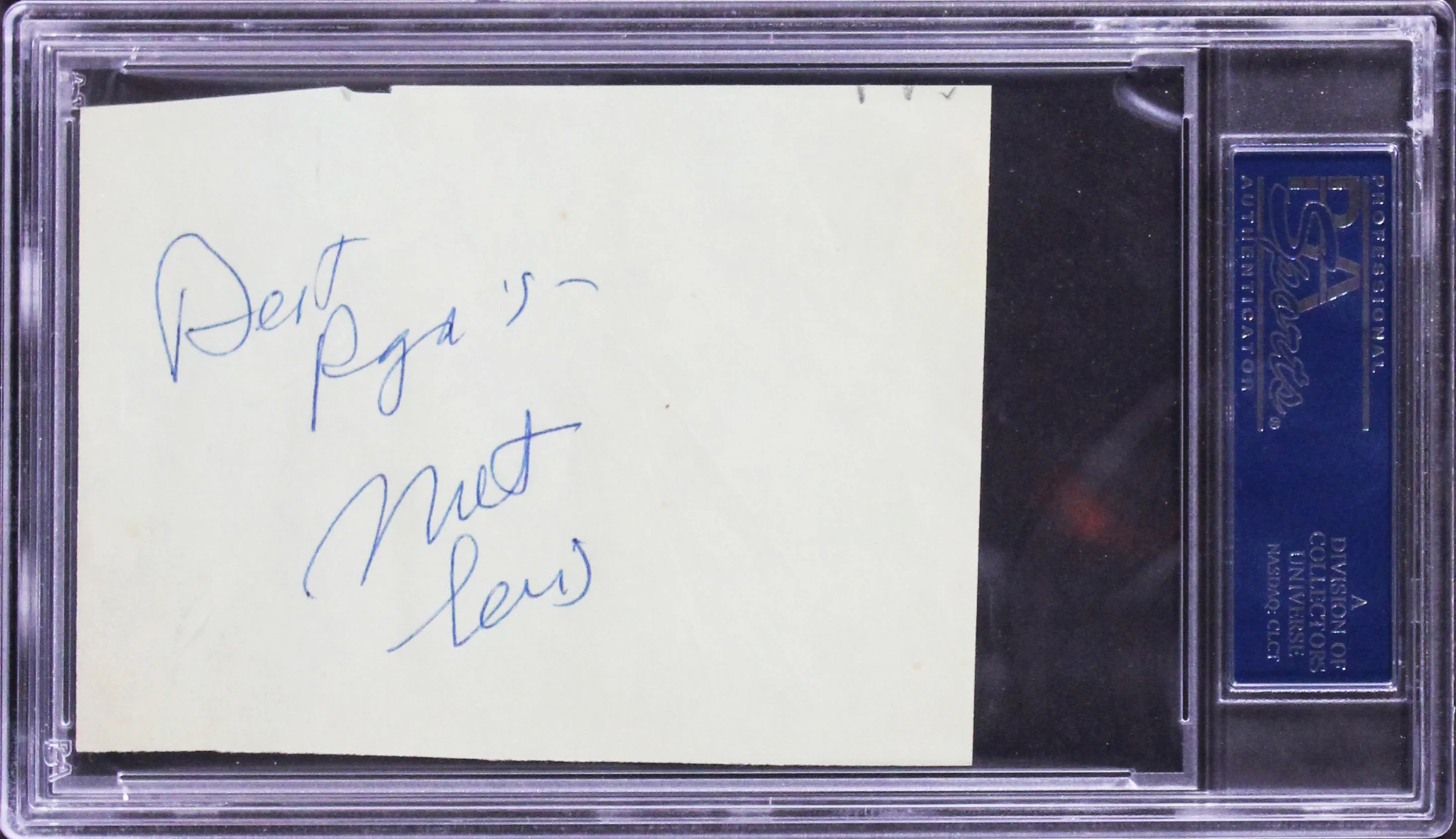 Theodore Bikel My Fair Lady Authentic Signed 3.5x4.5 Cut Signature PSA/DNA Slab - Image 3
